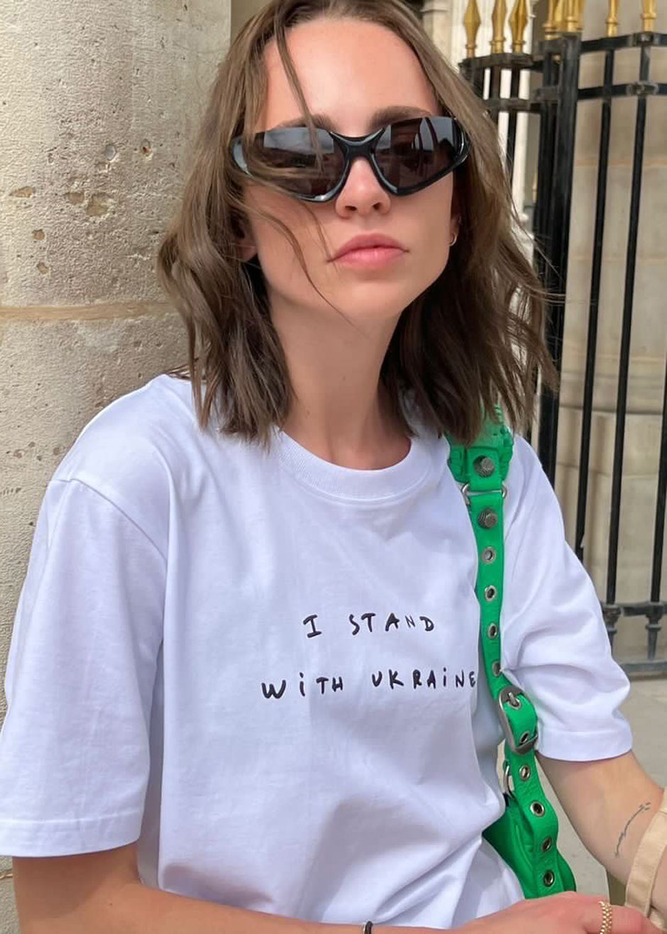 The Frankie Shop x Thomas Lélu Stand T-Shirt - White/Black - 9