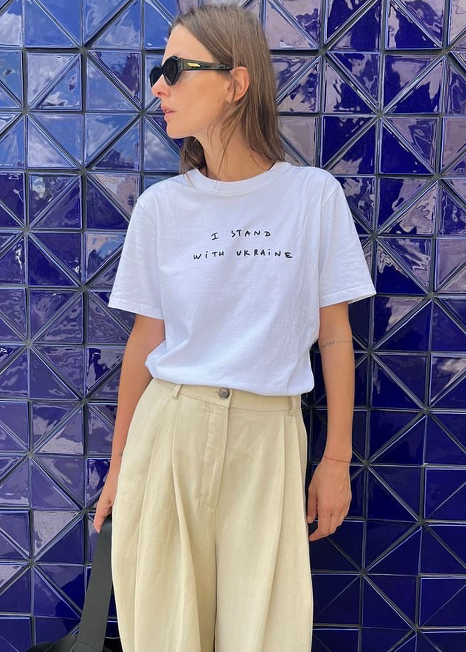 The Frankie Shop x Thomas Lélu Stand T-Shirt - White/Black - 10