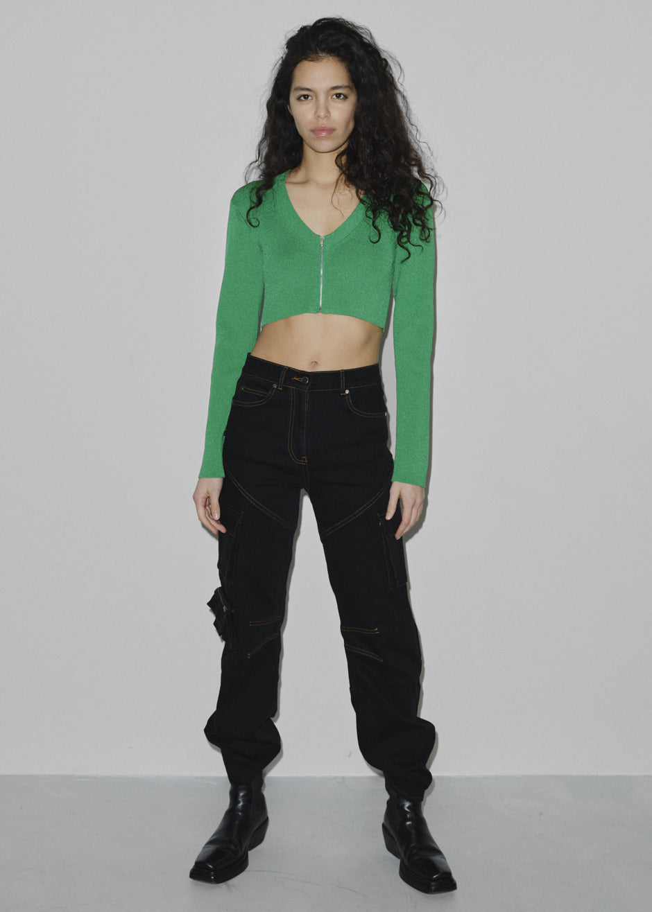 Vanessa Hong x Birgitte Herskind Miss Cardigan - Grass Green - 4