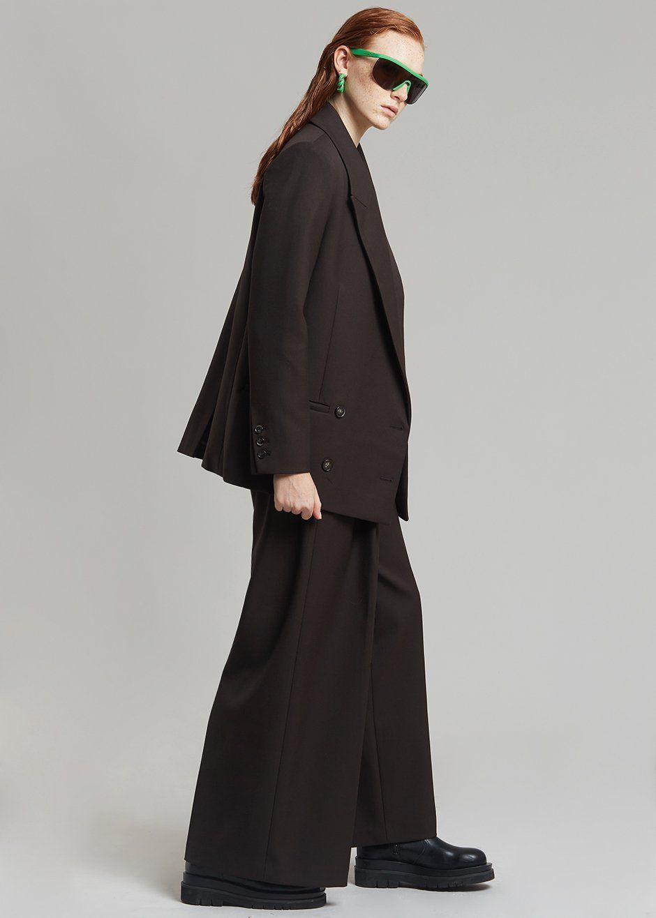Varda Wide Leg Pants - Aubergine - 7