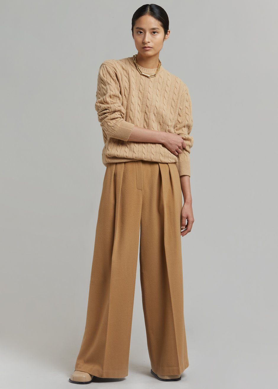 Varda Wide Leg Pants - Caramel - 5