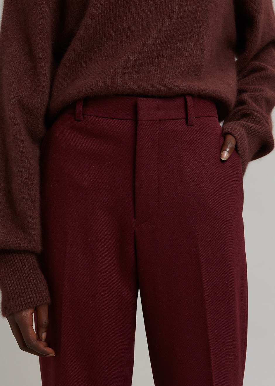 Walker Twill Trousers - Merlot - 3