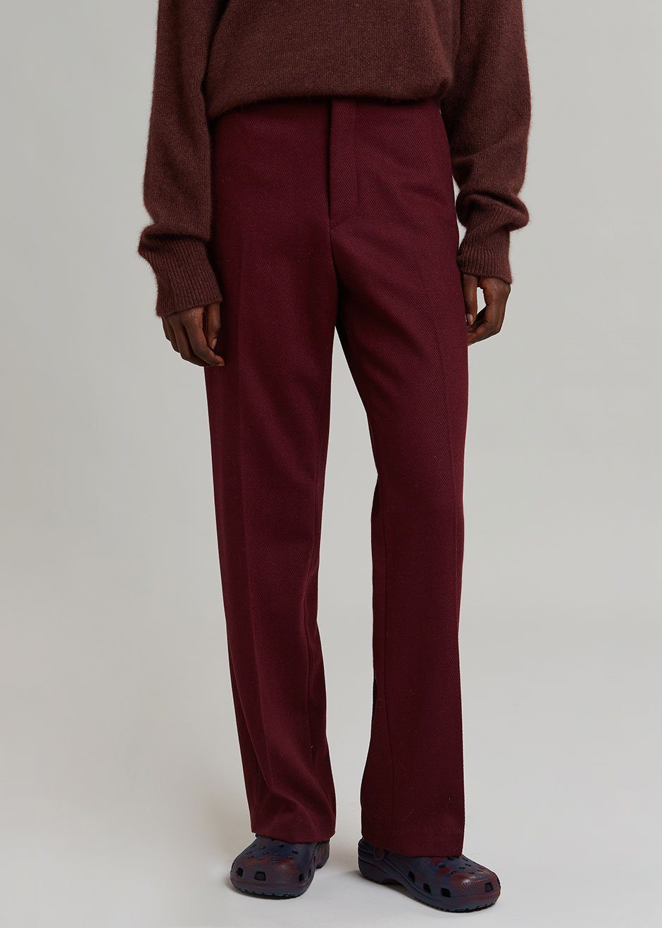 Walker Twill Trousers - Merlot - 1