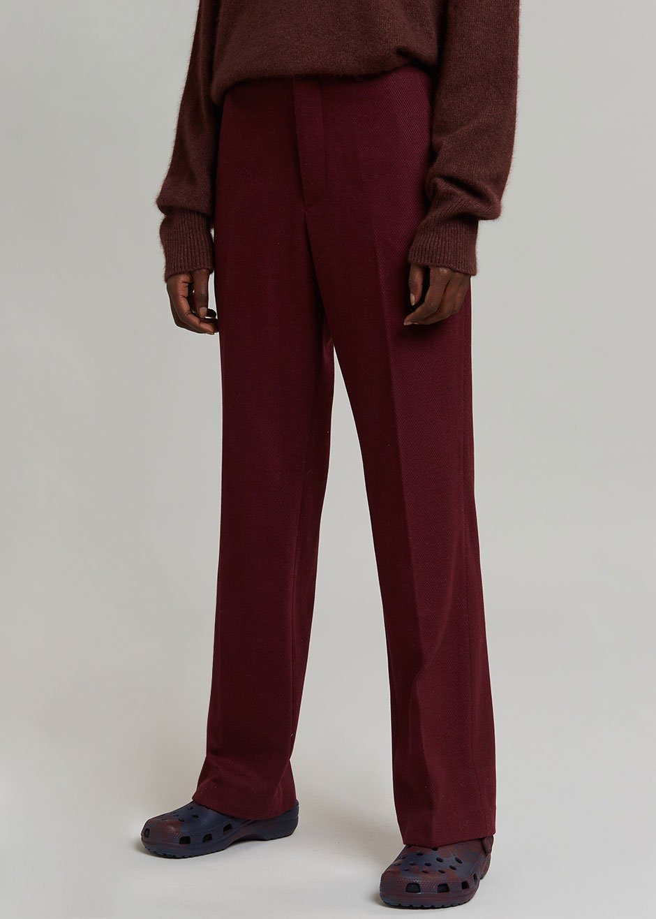 Walker Twill Trousers - Merlot - 2