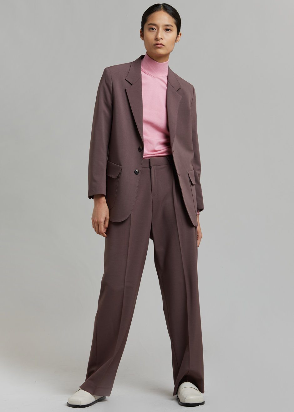 Zaire Stitch Blazer - Prune - 2