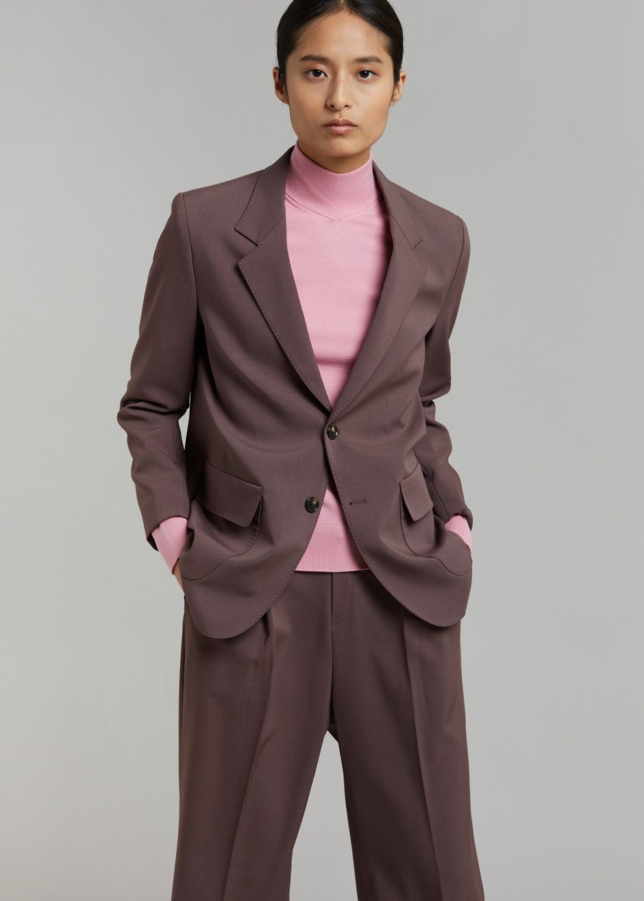 Zaire Stitch Blazer - Prune - 4