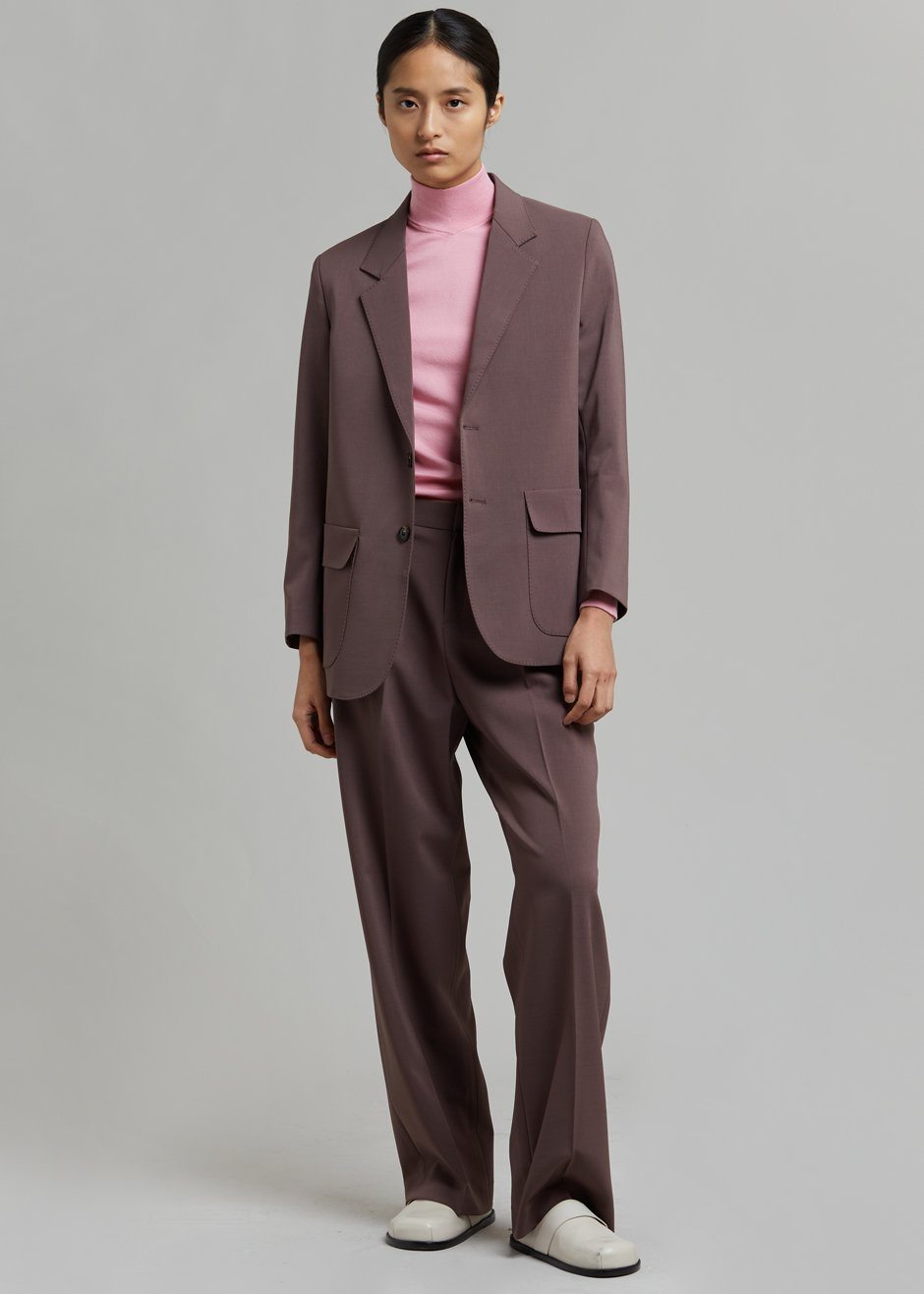 Zaire Stitch Blazer - Prune - 6