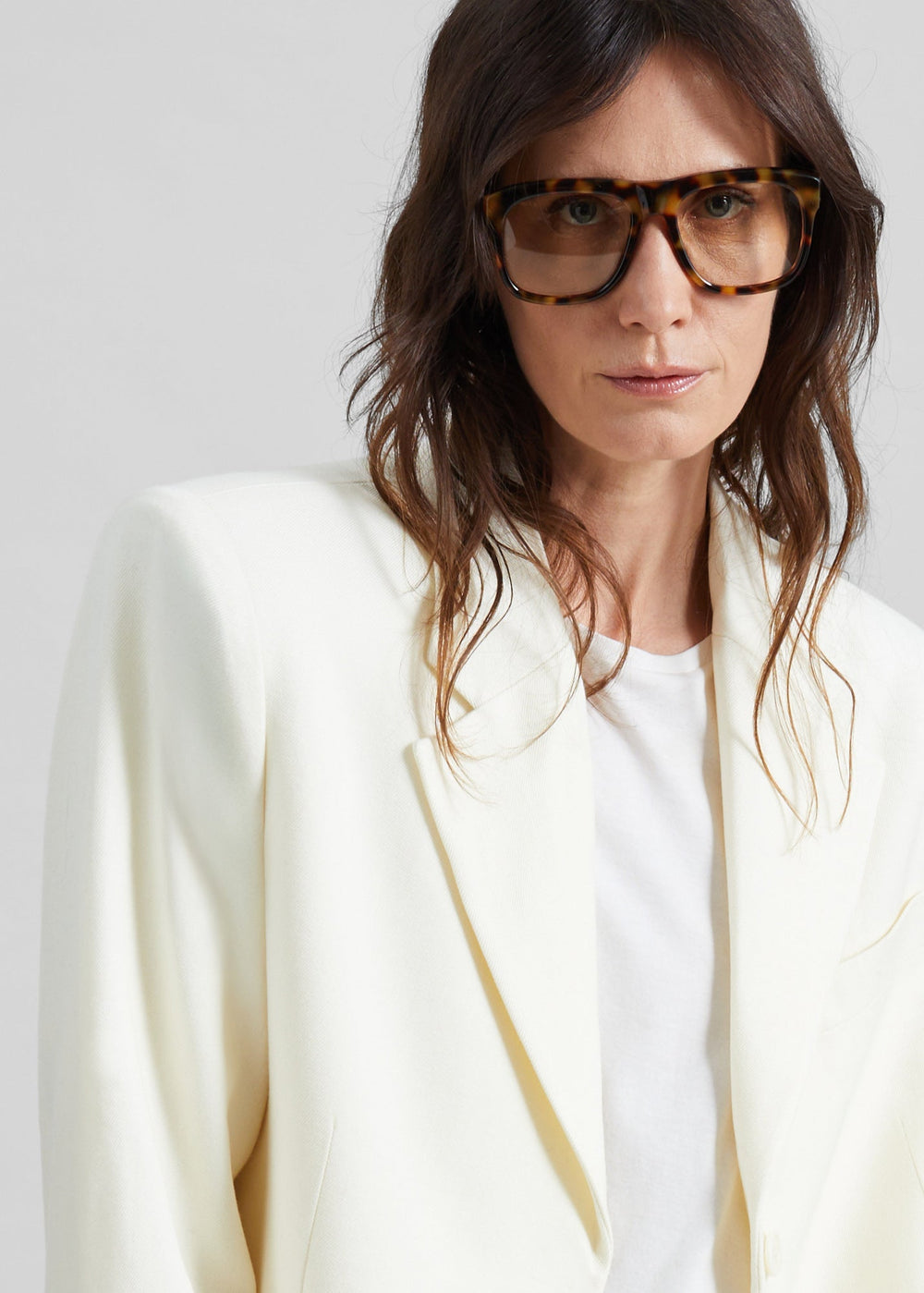 Halser Oversized Blazer - Ivory - 1