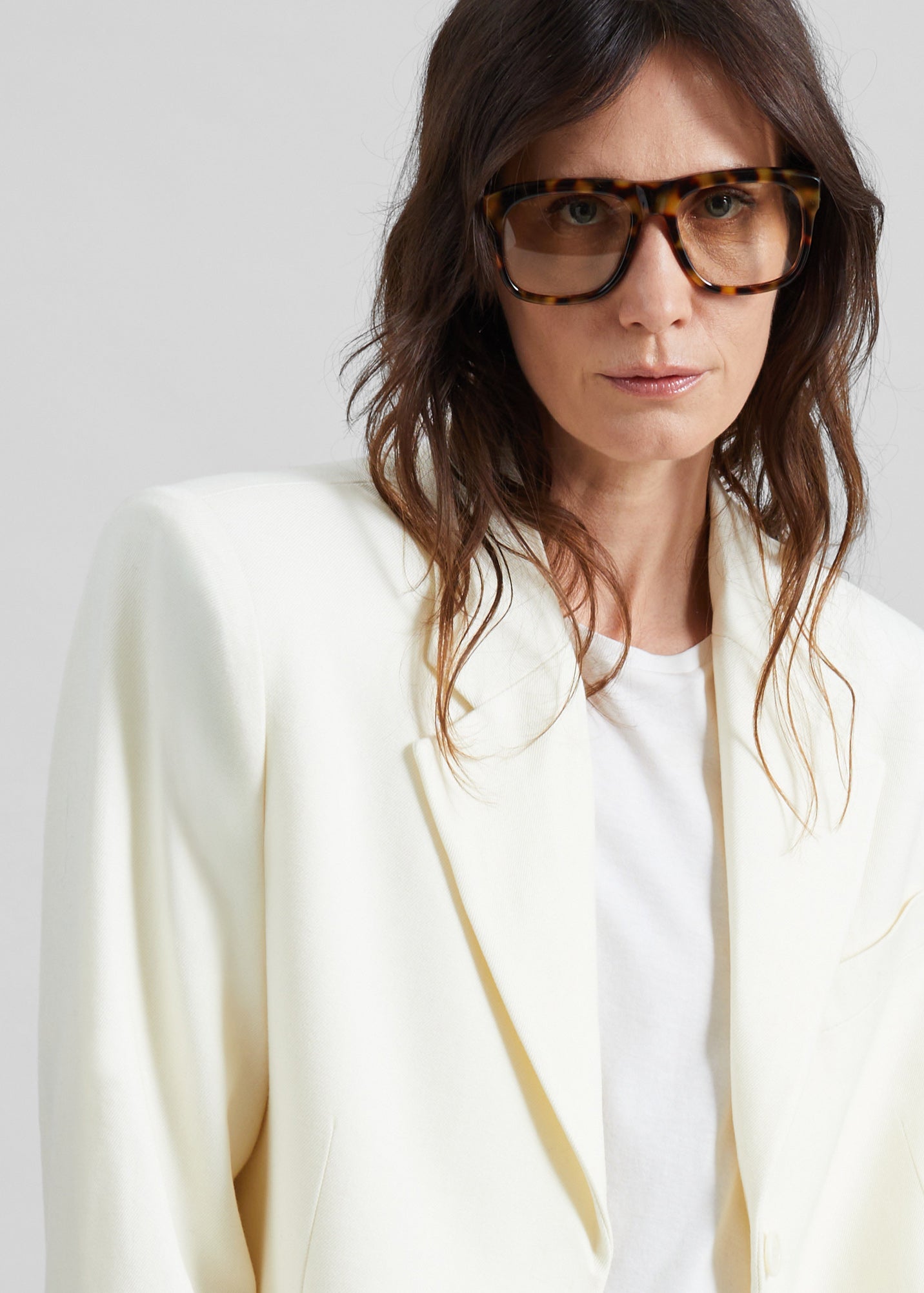 Halser Oversized Blazer - Ivory - 2