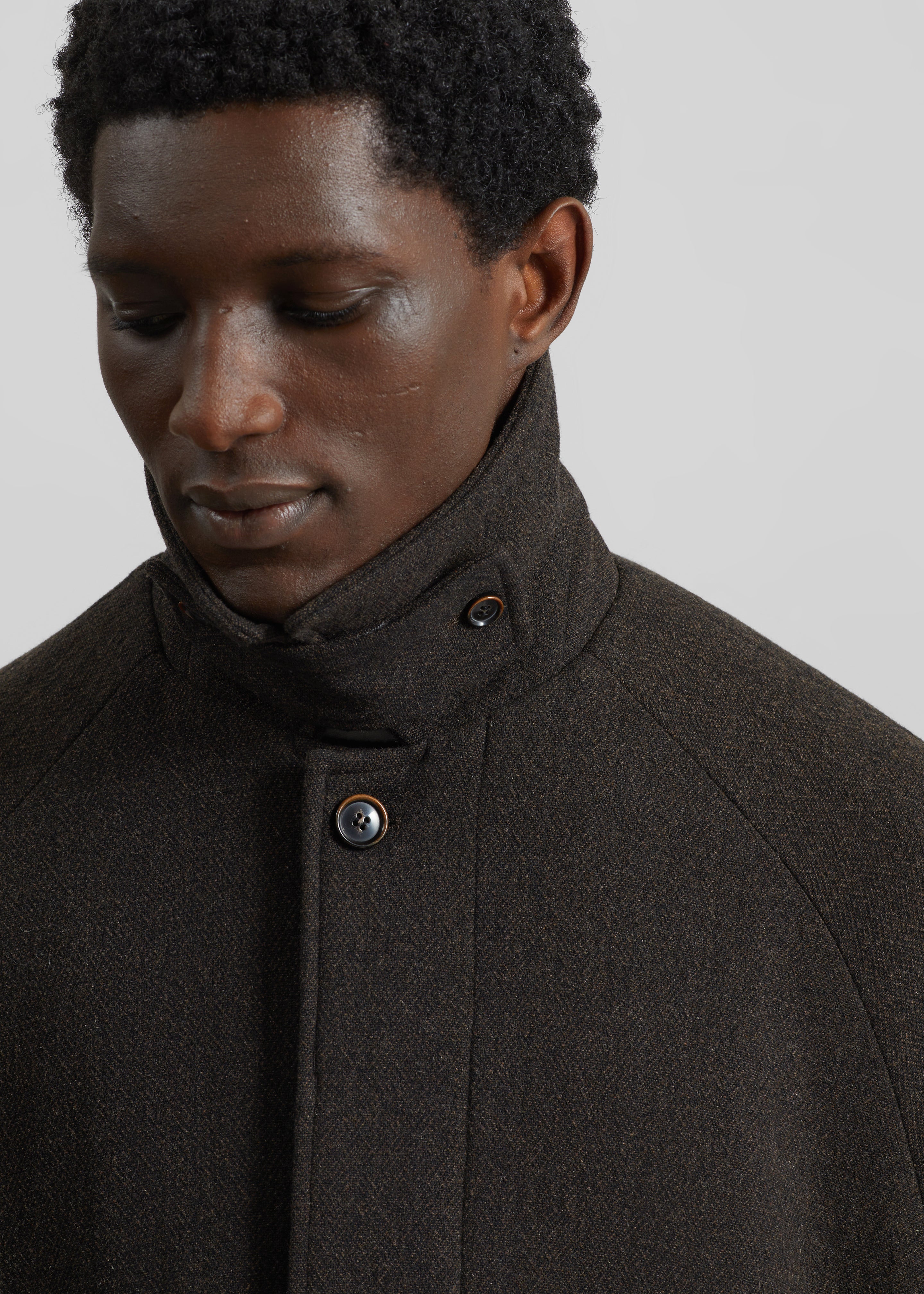 Zach Wool Blend Coat - Brown - 2