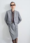 Blazer Martella a motivo chevron - Grigio