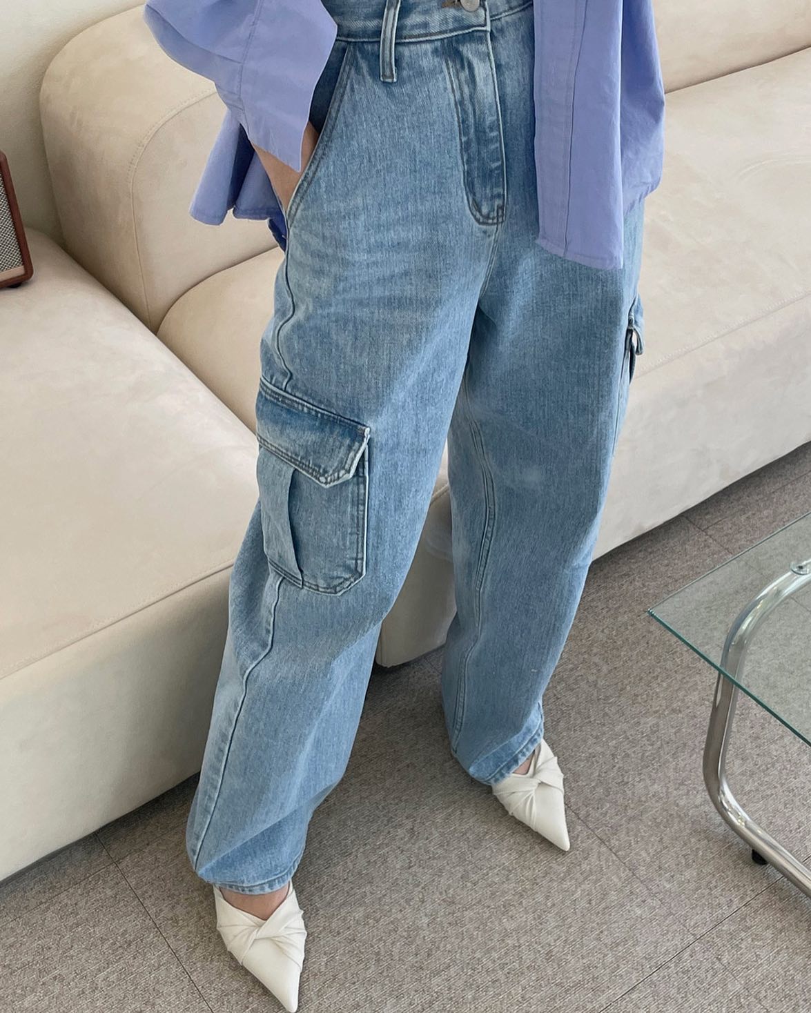 Hayla Denim Pants - Medium Wash – The Frankie Shop