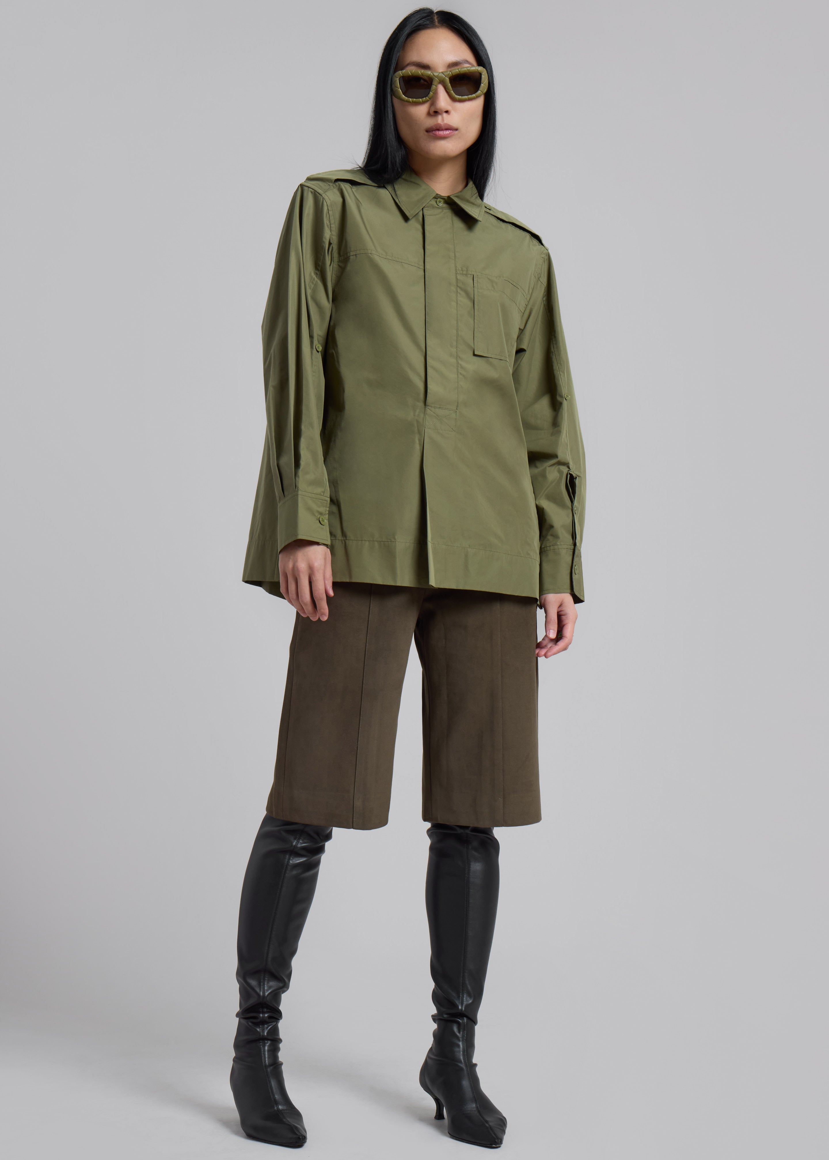 3.1 Phillip Lim Classic Relaxed Shirt - Olive - 1