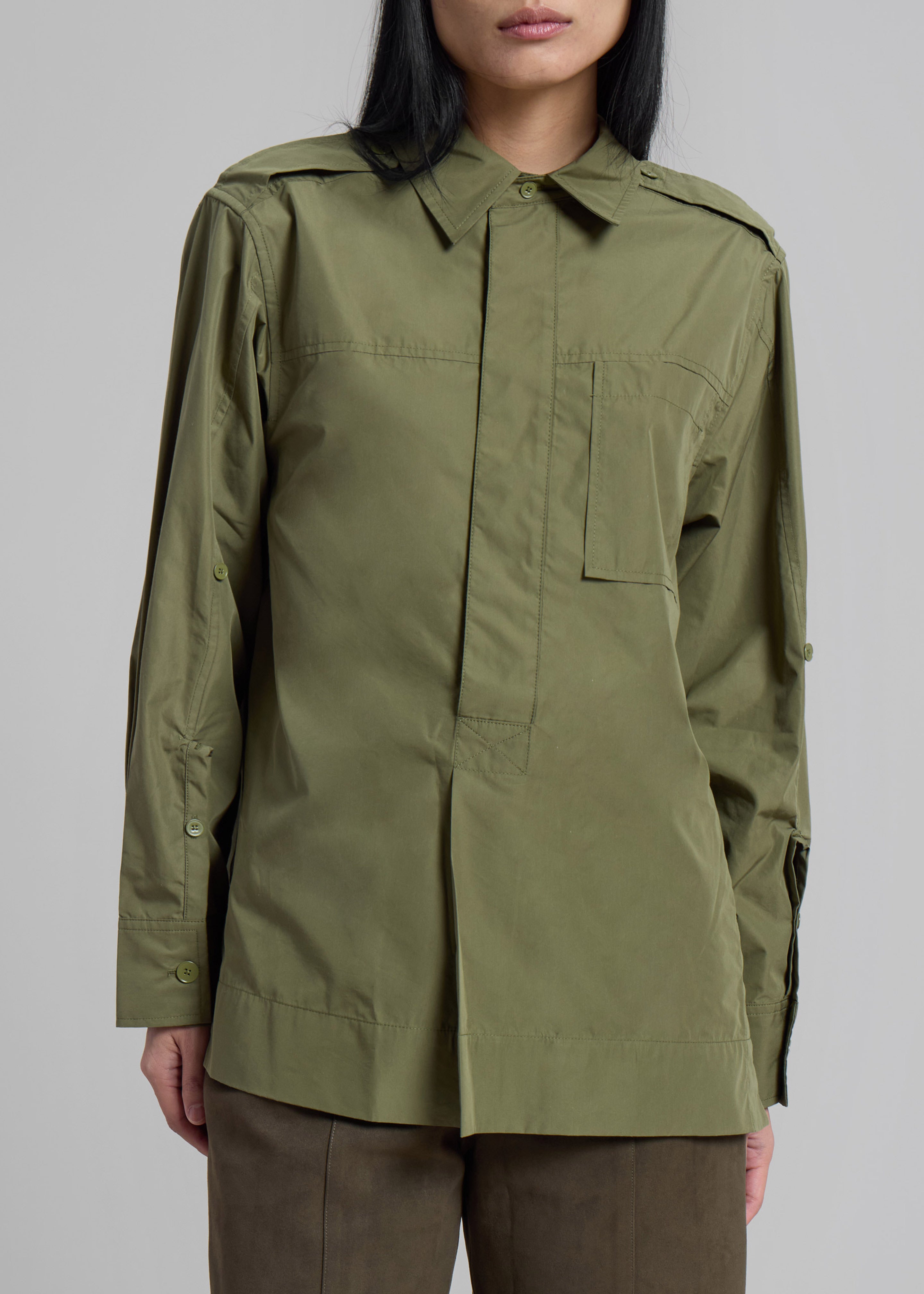 3.1 Phillip Lim Classic Relaxed Shirt - Olive - 2