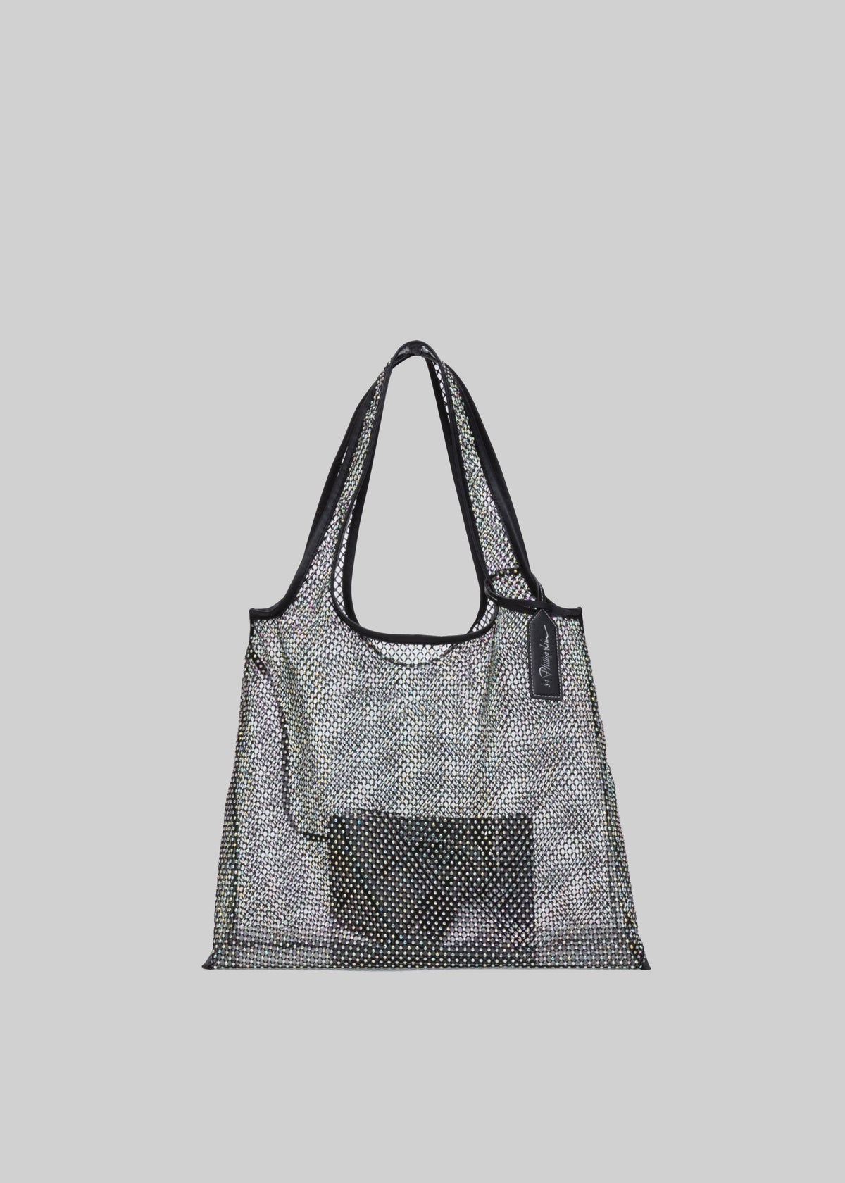 3.1 Phillip Lim Embellished Mesh Market Tote - Black - 4