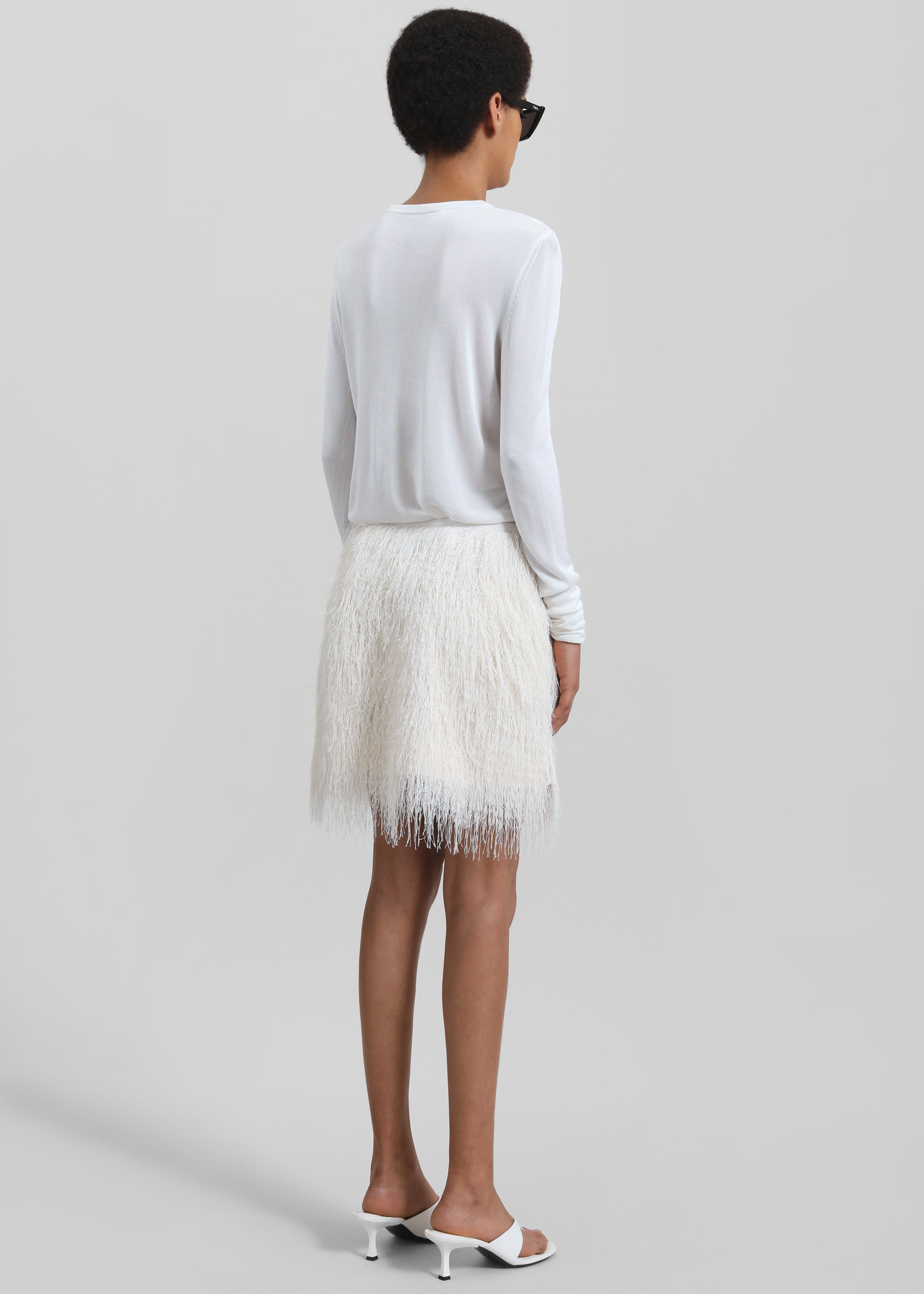 3.1 Phillip Lim Fringe Mini Slip Skirt - Ivory - 5
