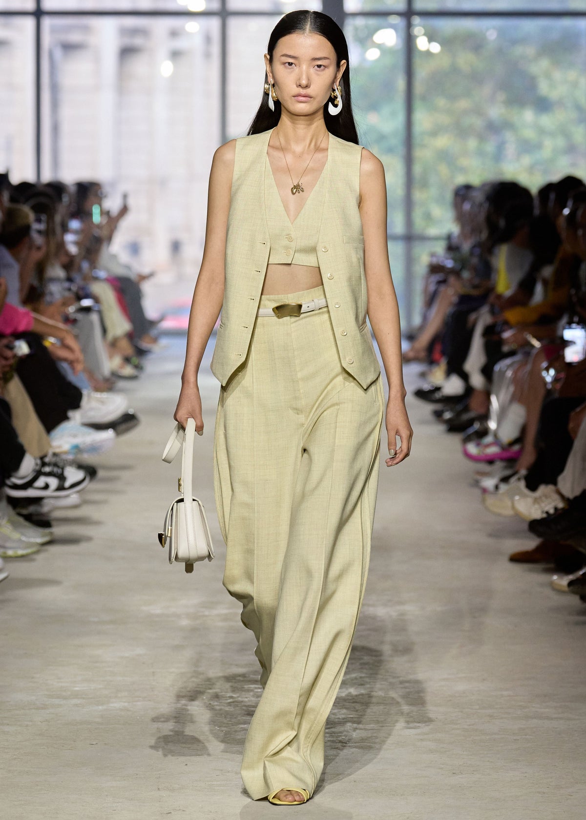 3.1 Phillip Lim Tailored Belted Tapered Trousers - Limoncello - 4