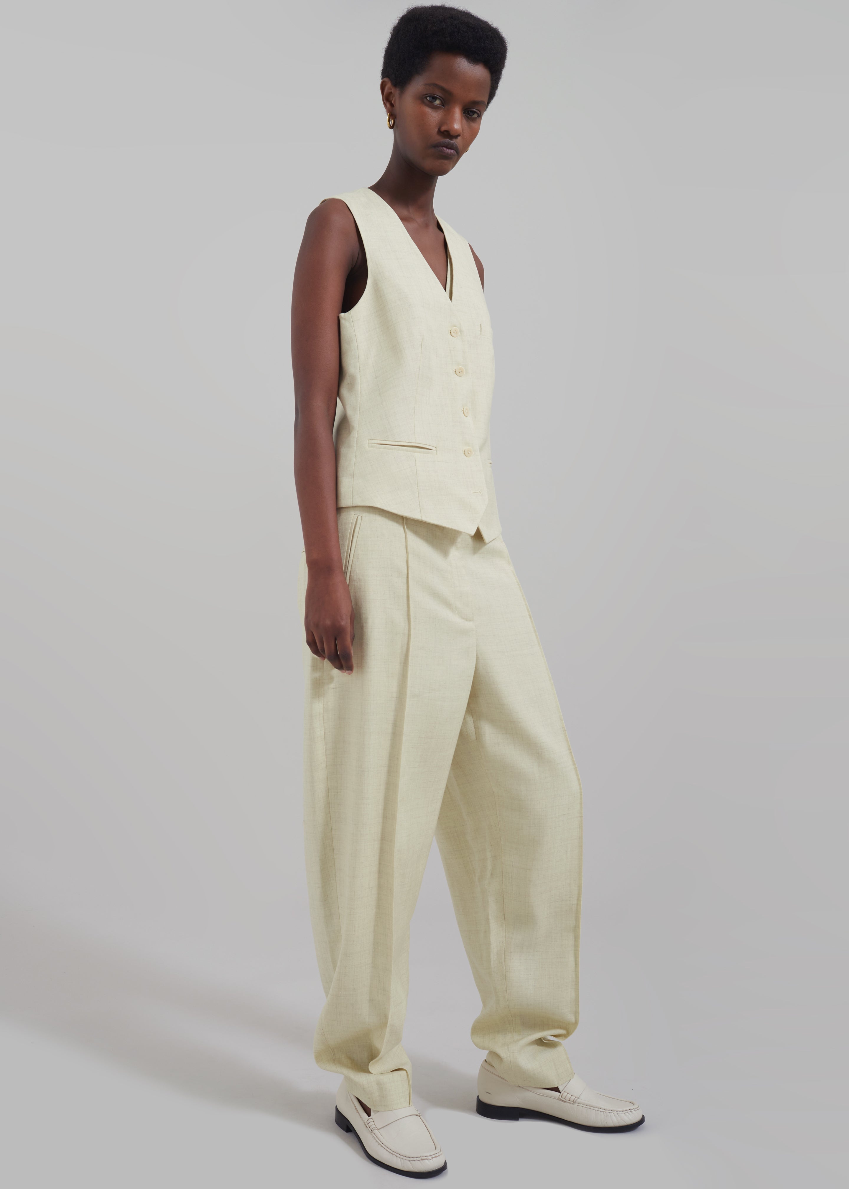 3.1 Phillip Lim Tailored Vest with Set-In Bra - Limoncello - 5