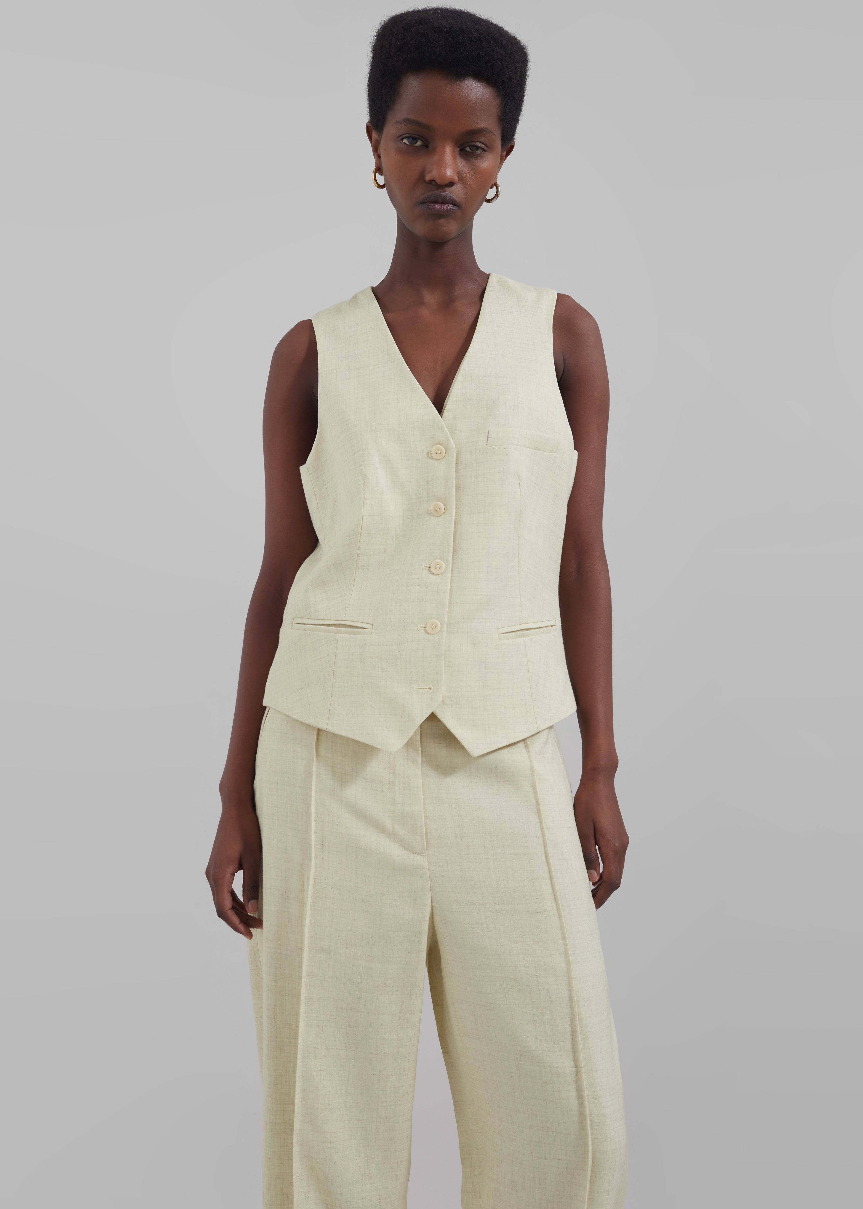 3.1 Phillip Lim Tailored Vest with Set-In Bra - Limoncello - 6