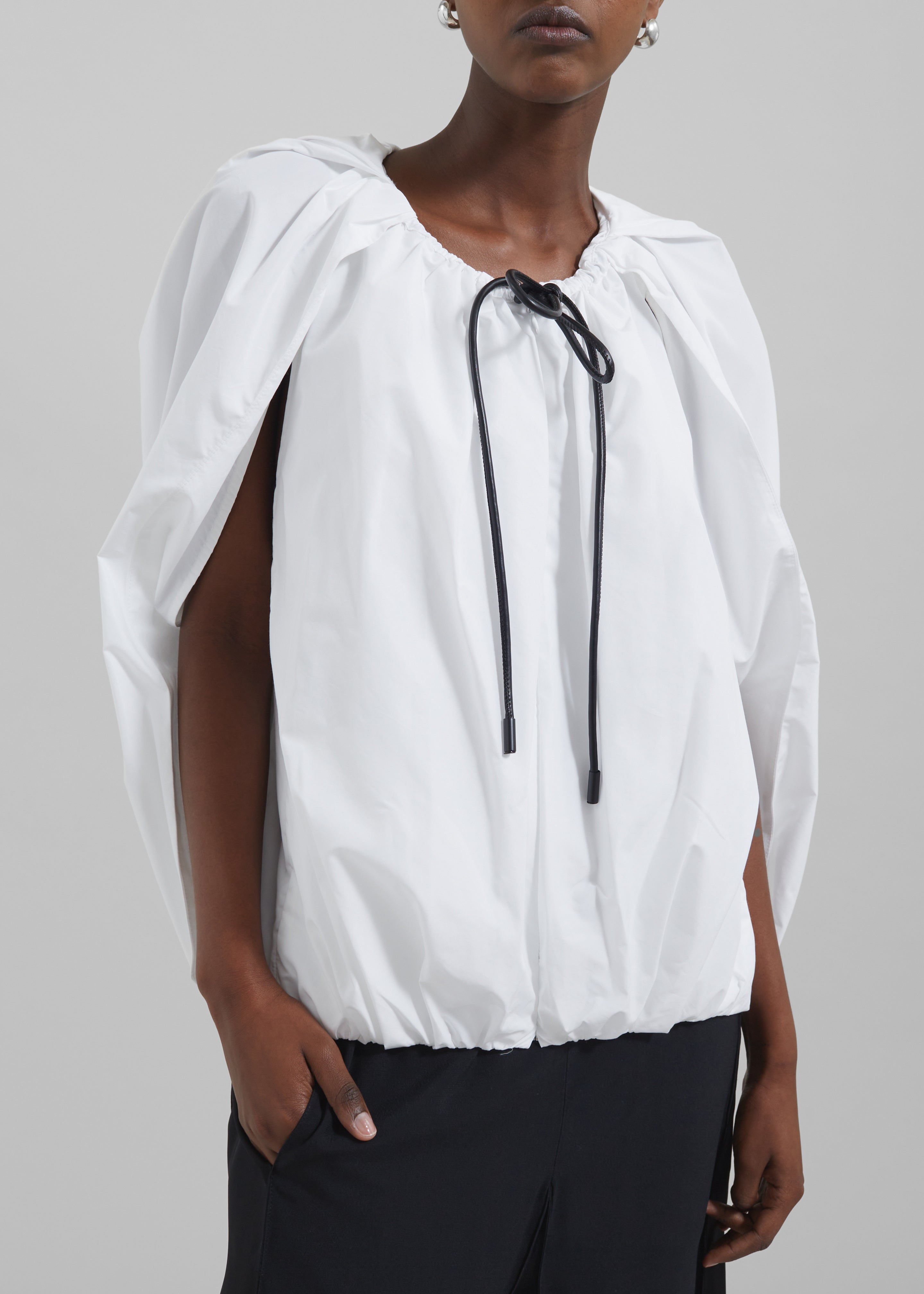 3.1 Phillip Lim Cocoon Zip Top - White - 3