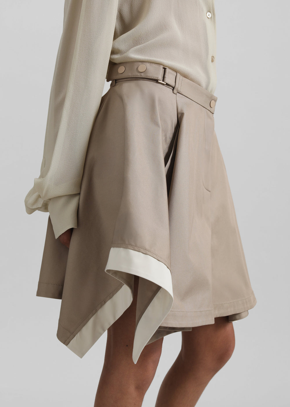 3.1 Phillip Lim Flounce Mini Skirt - Khaki - 1
