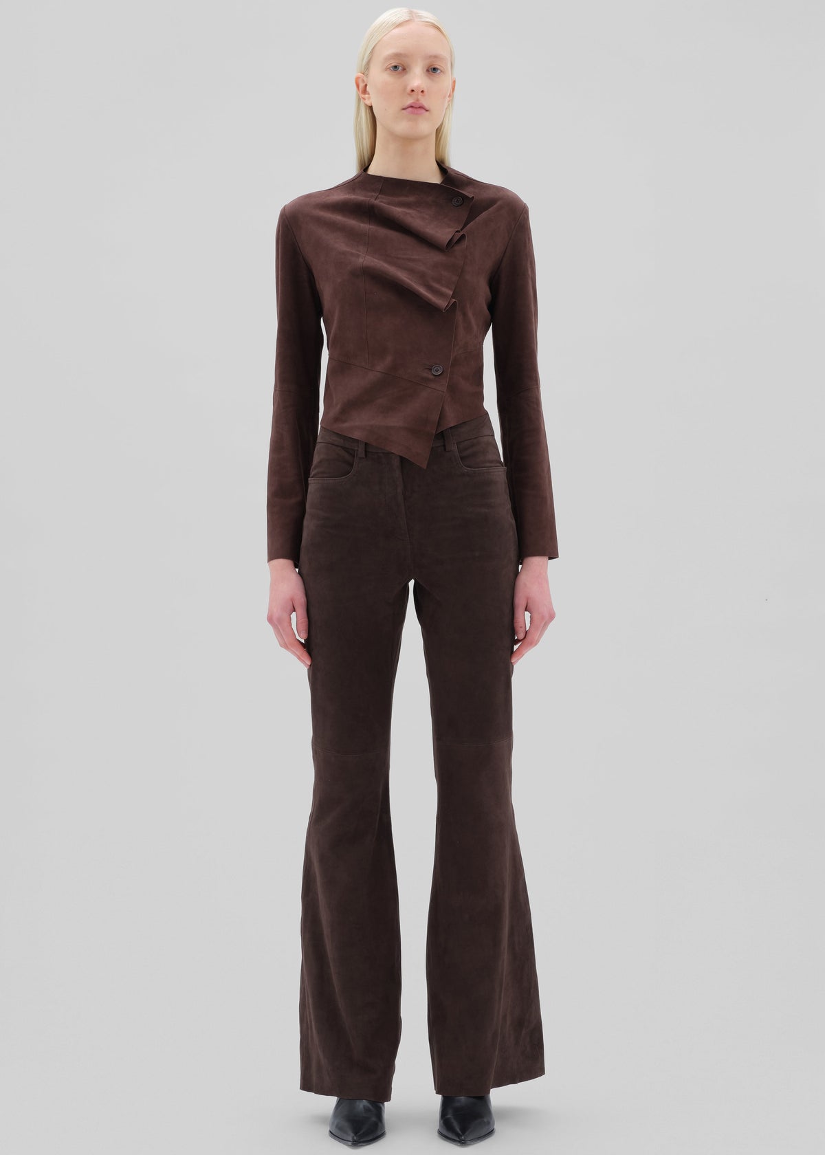 Remain Flared Suede Pants - Chicory Coffee - 6