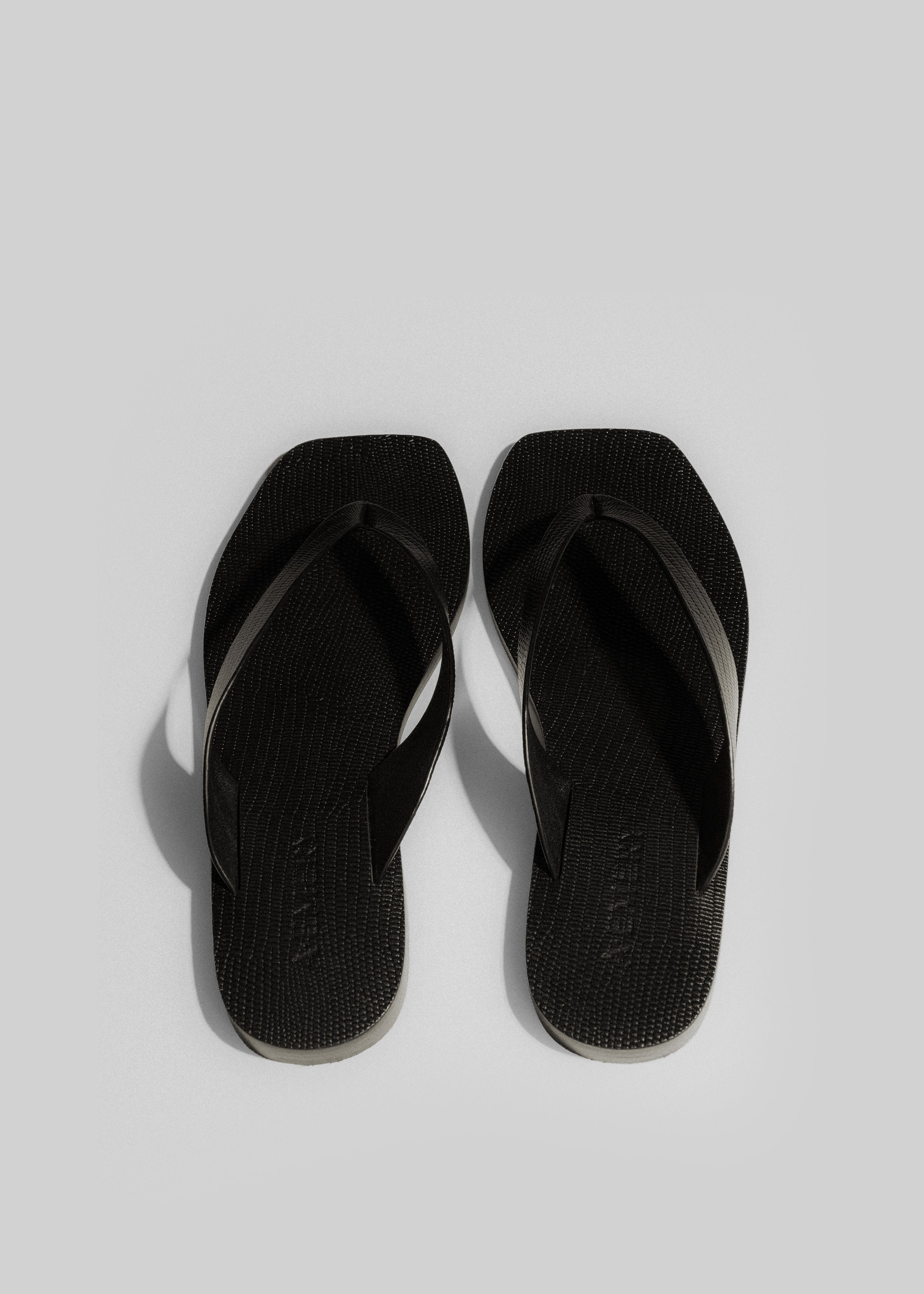 A.Emery The Kinto Sandals - Black Embossed Lizard - 5