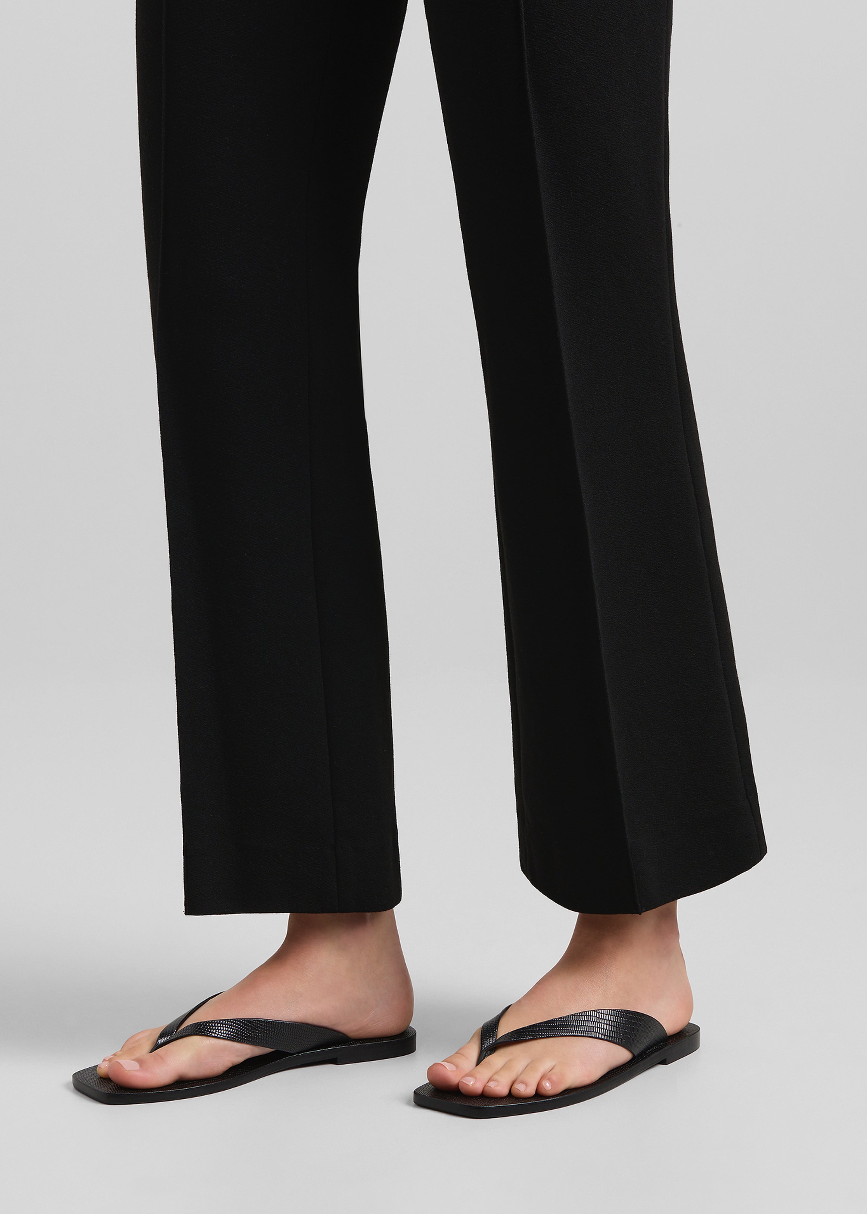 A.Emery The Kinto Sandals - Black Embossed Lizard - 2