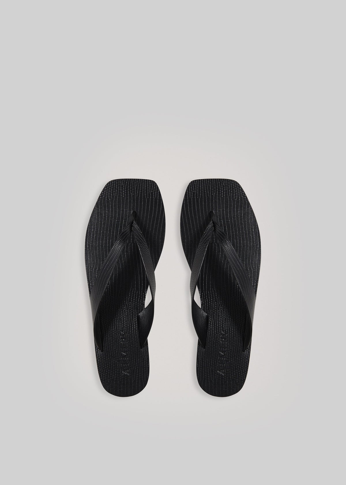 A.Emery The Kinto Sandals - Black Embossed Lizard - 3