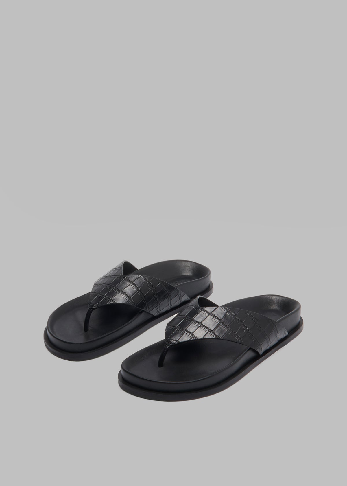 A.Emery Alma Sandal - Black Croc - 1