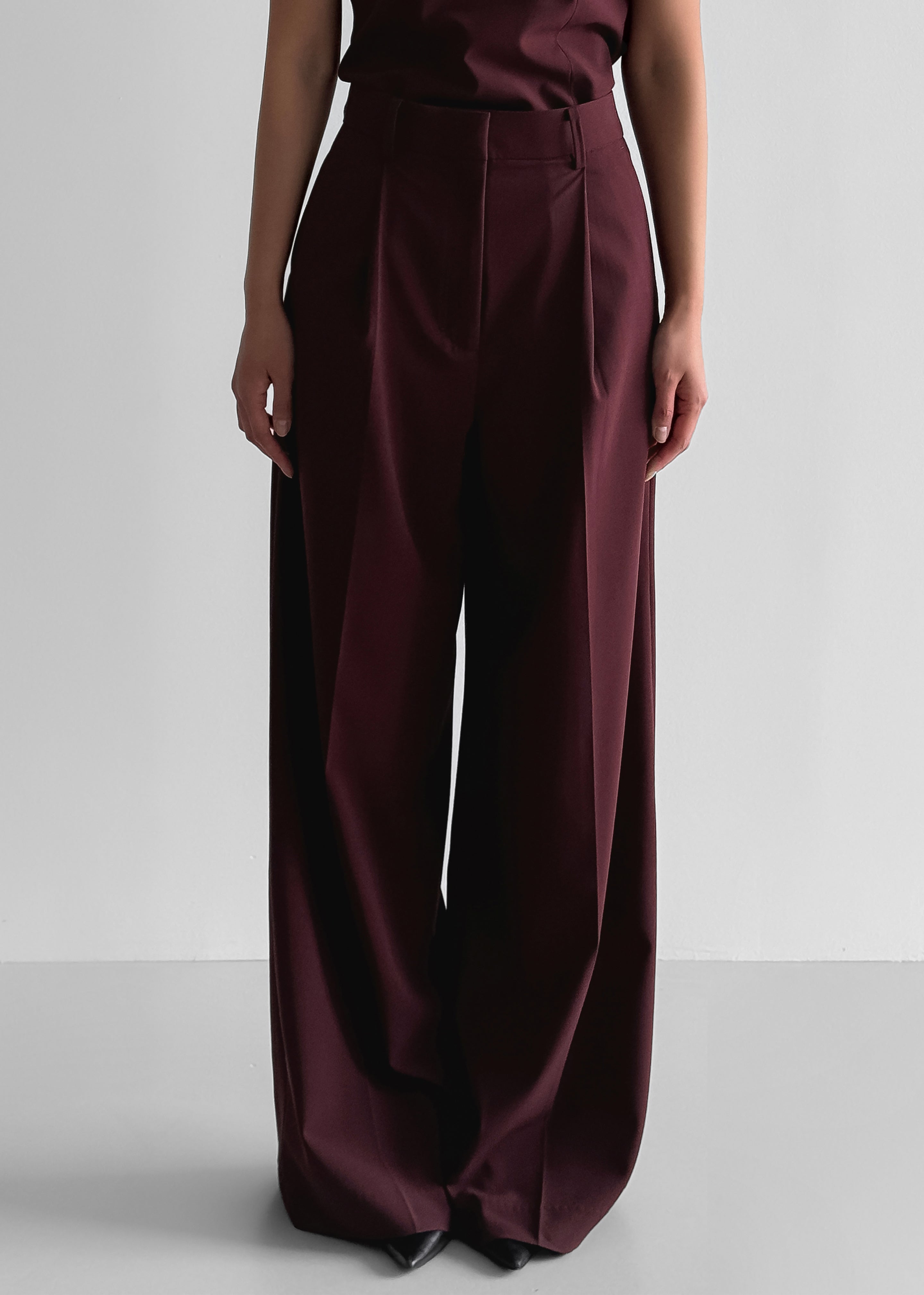 Abbie Trousers - Burgundy - 4