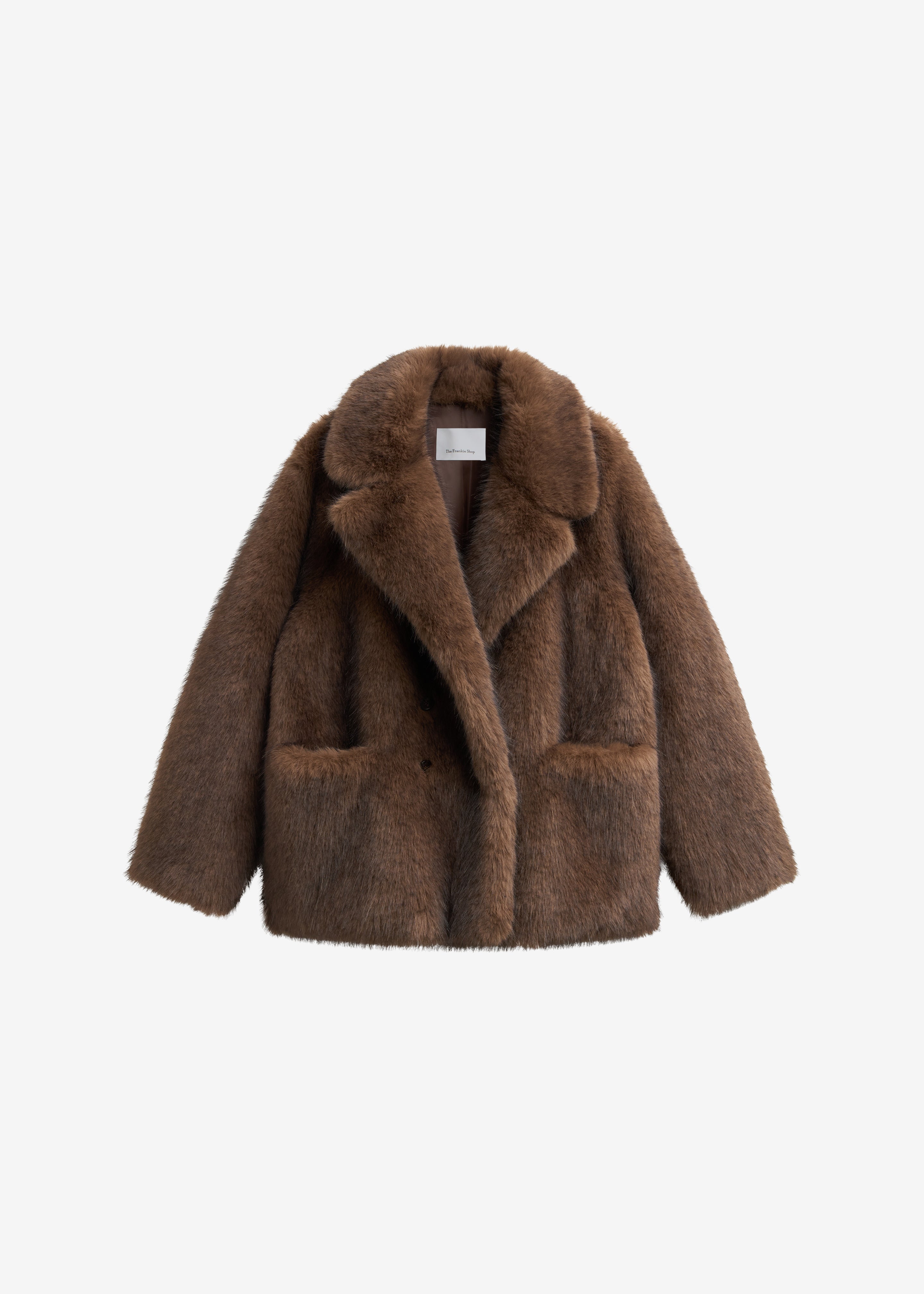 Adamello Faux Fur Short Coat - Brown - 10