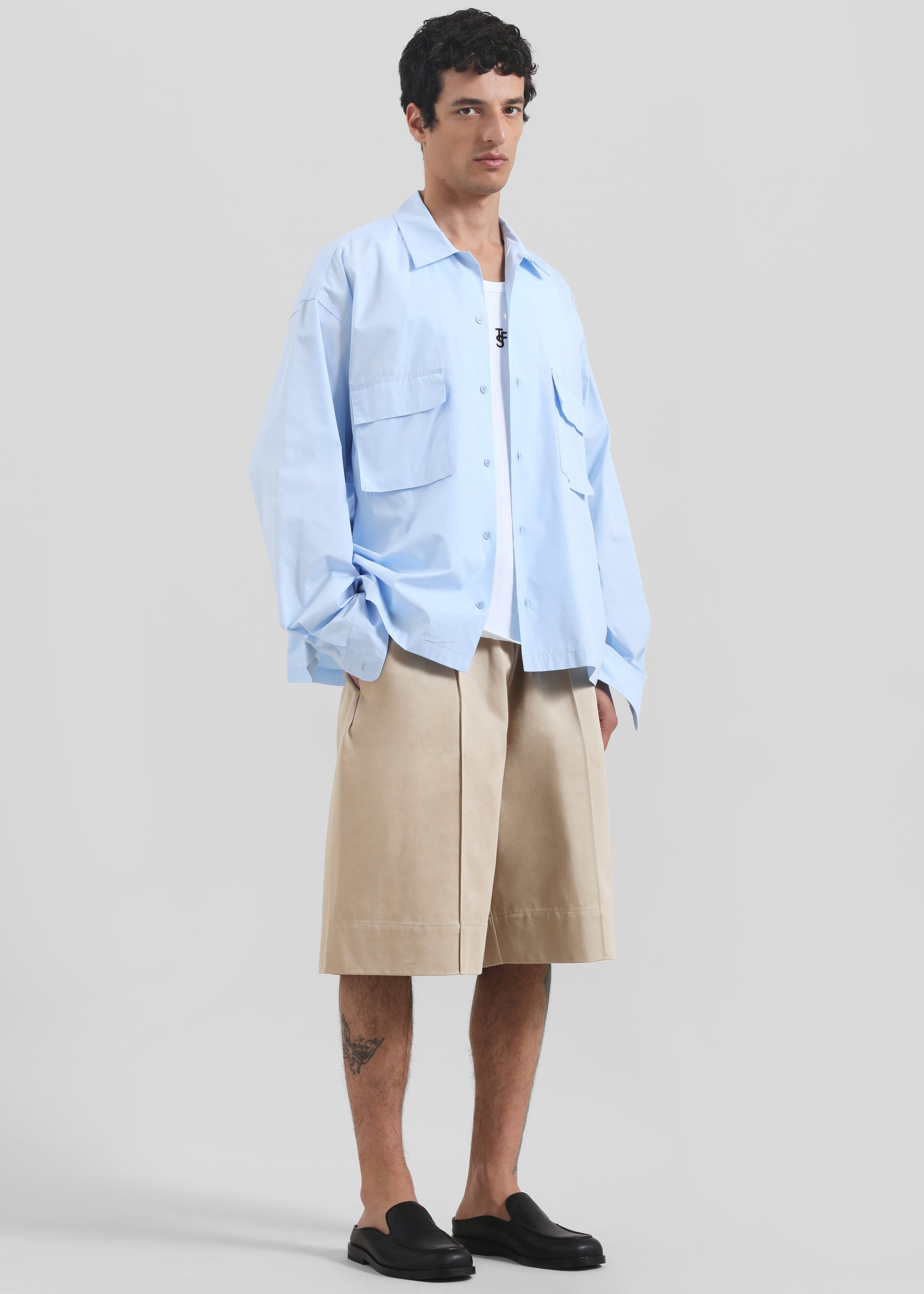 Shop the look image for Adan Bermuda Shorts - Beige