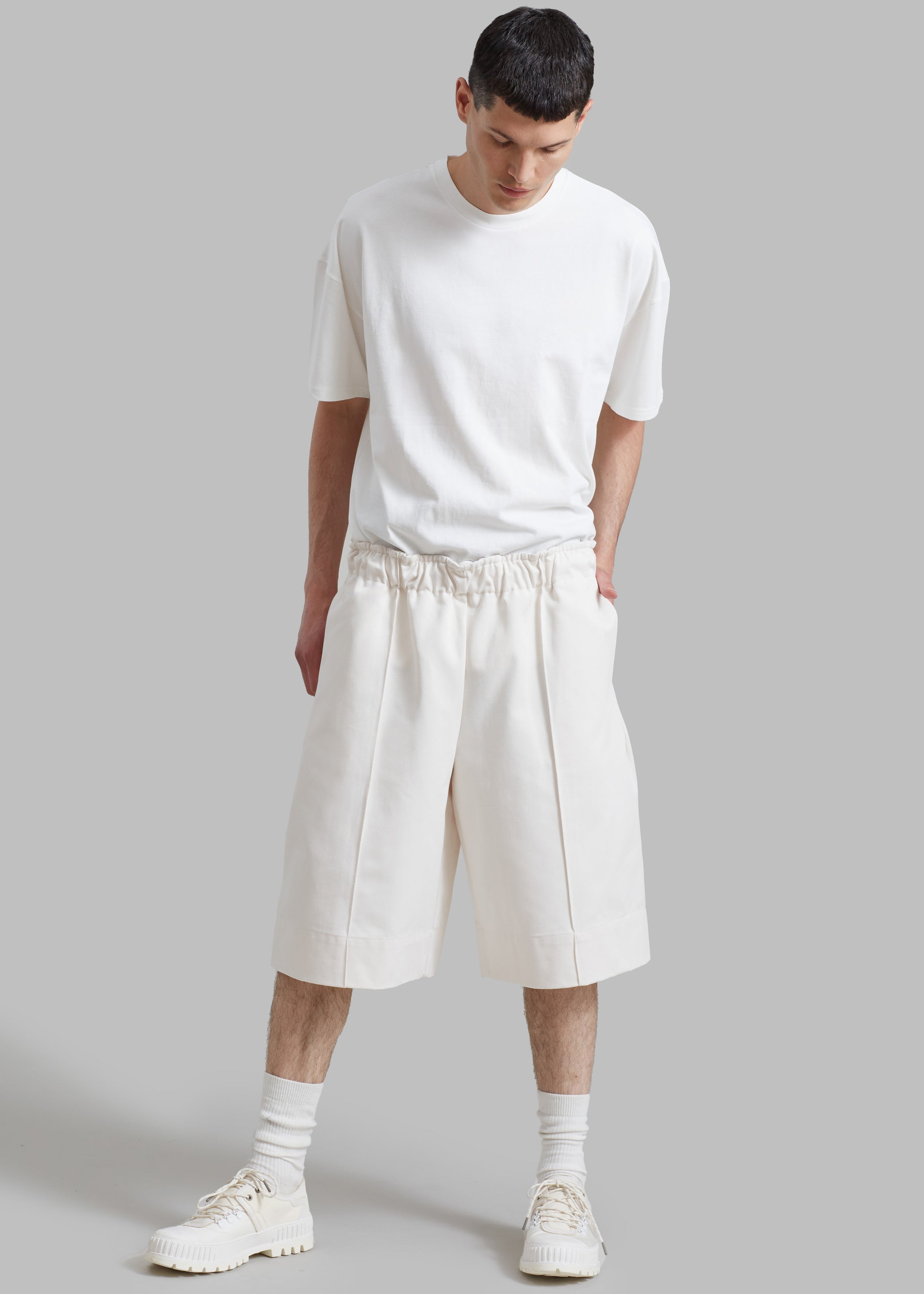 Shop the look image for Adan Bermuda Shorts - Cream