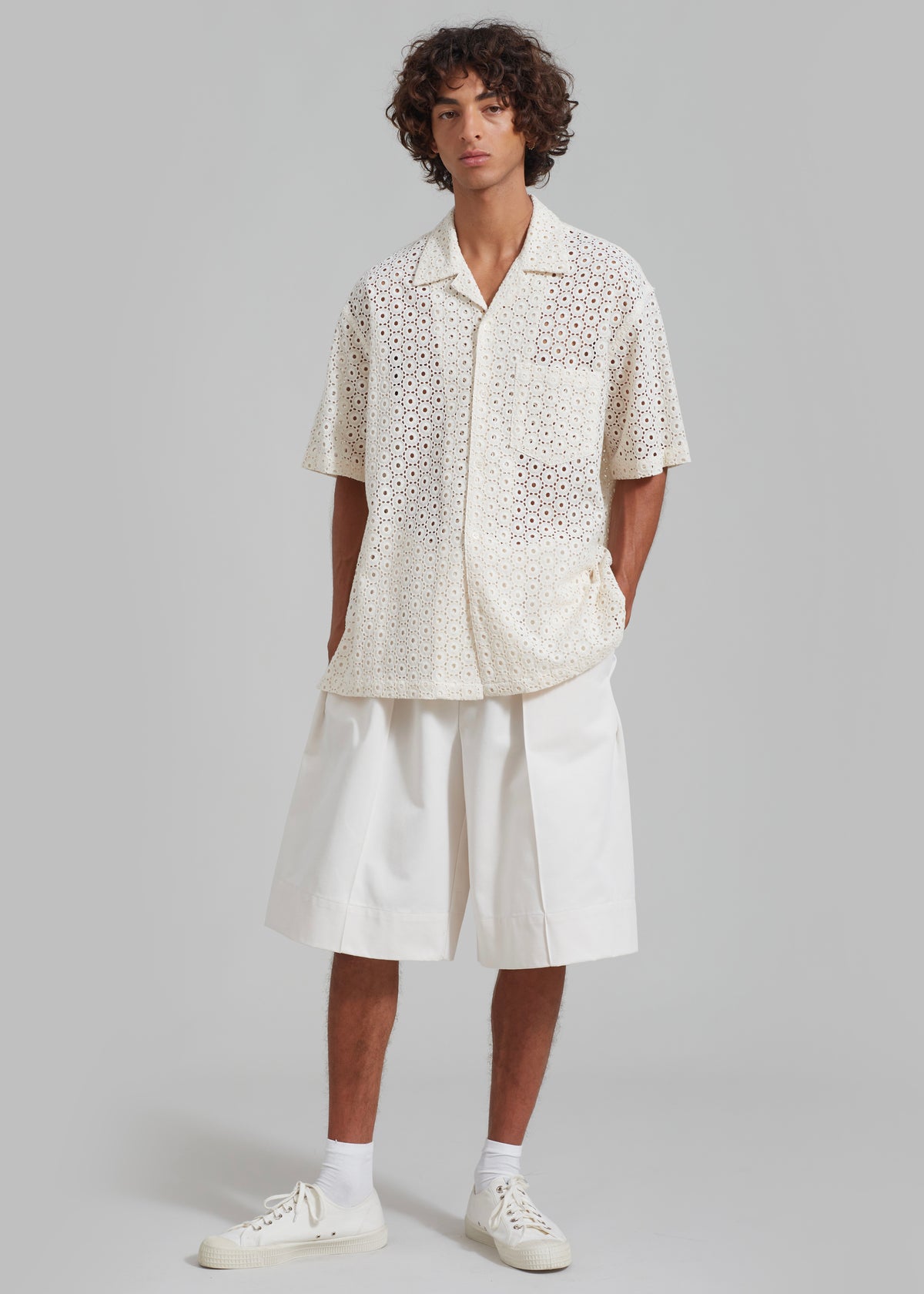 Adan Bermuda Shorts - Cream - 1