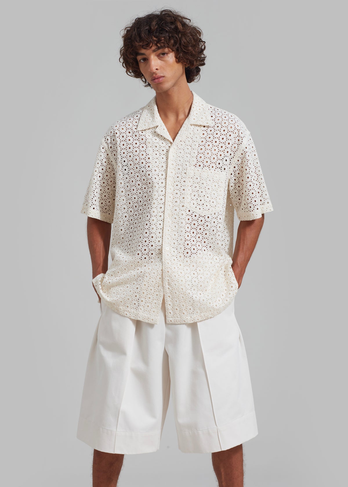 Adan Bermuda Shorts - Cream - 8