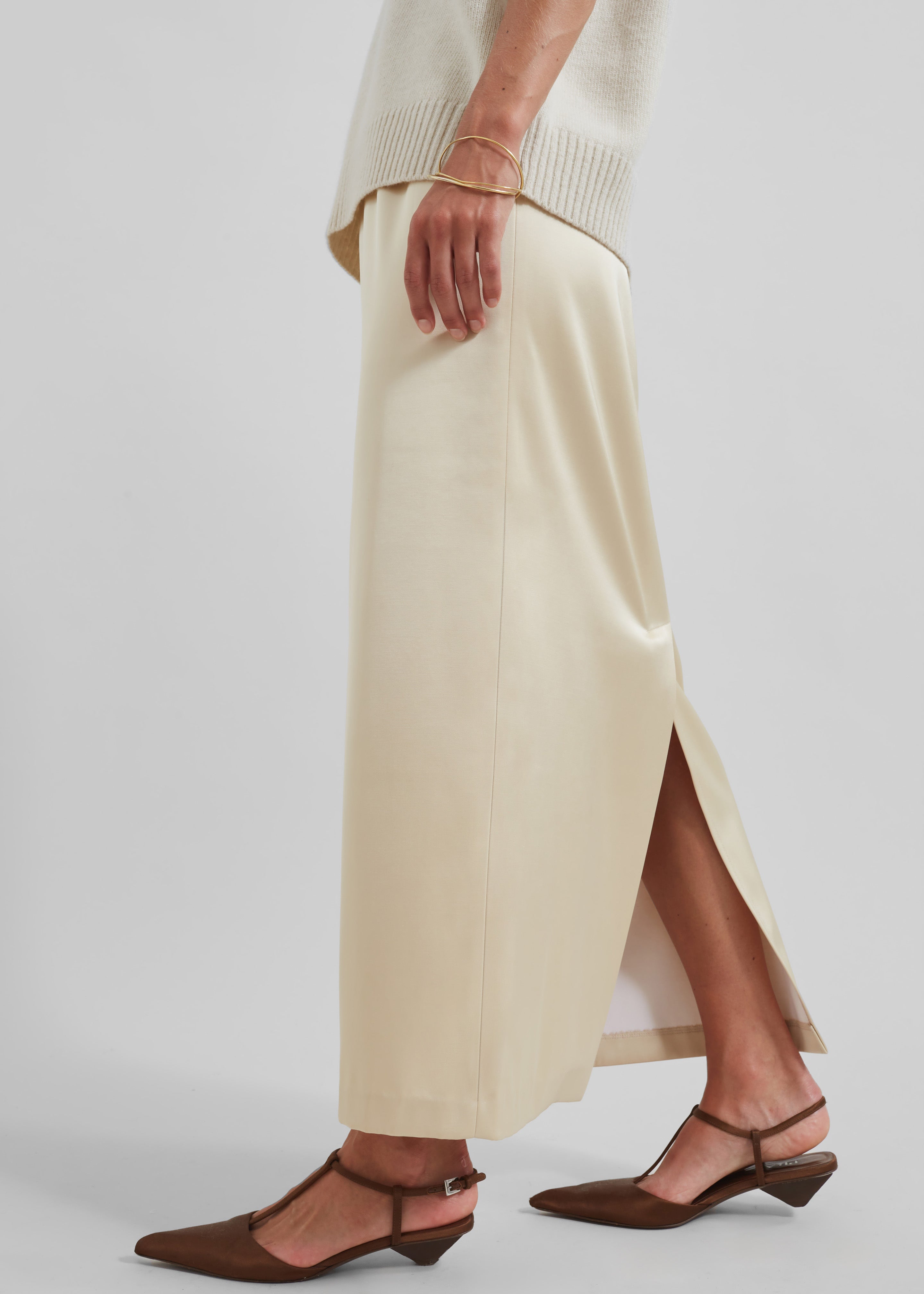 Adriana Midi Skirt - Beige - 6