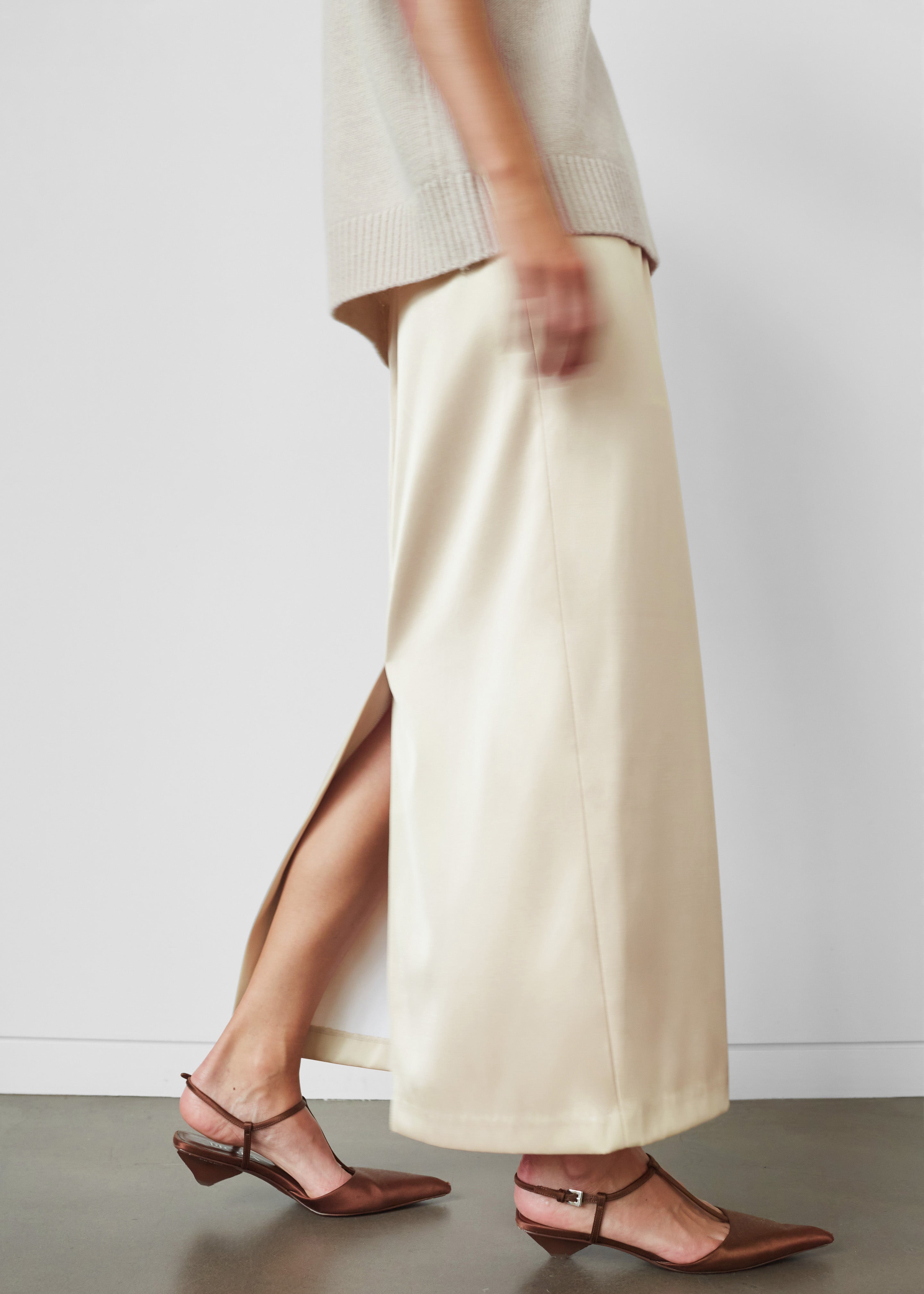 Adriana Midi Skirt - Beige - 3