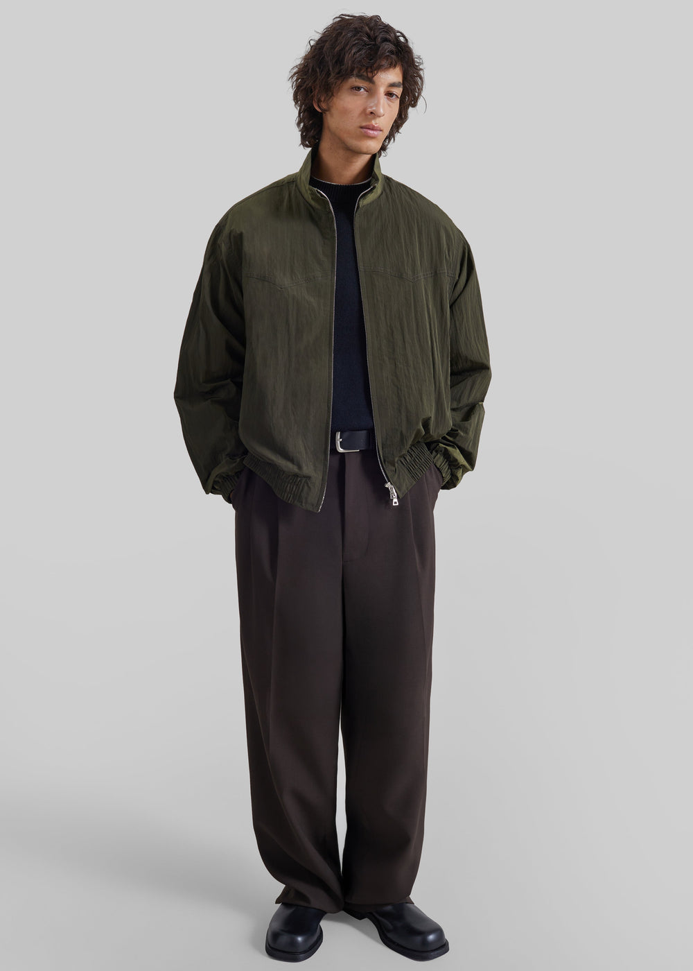 Bomber Adry froissé - Olive foncé - 1