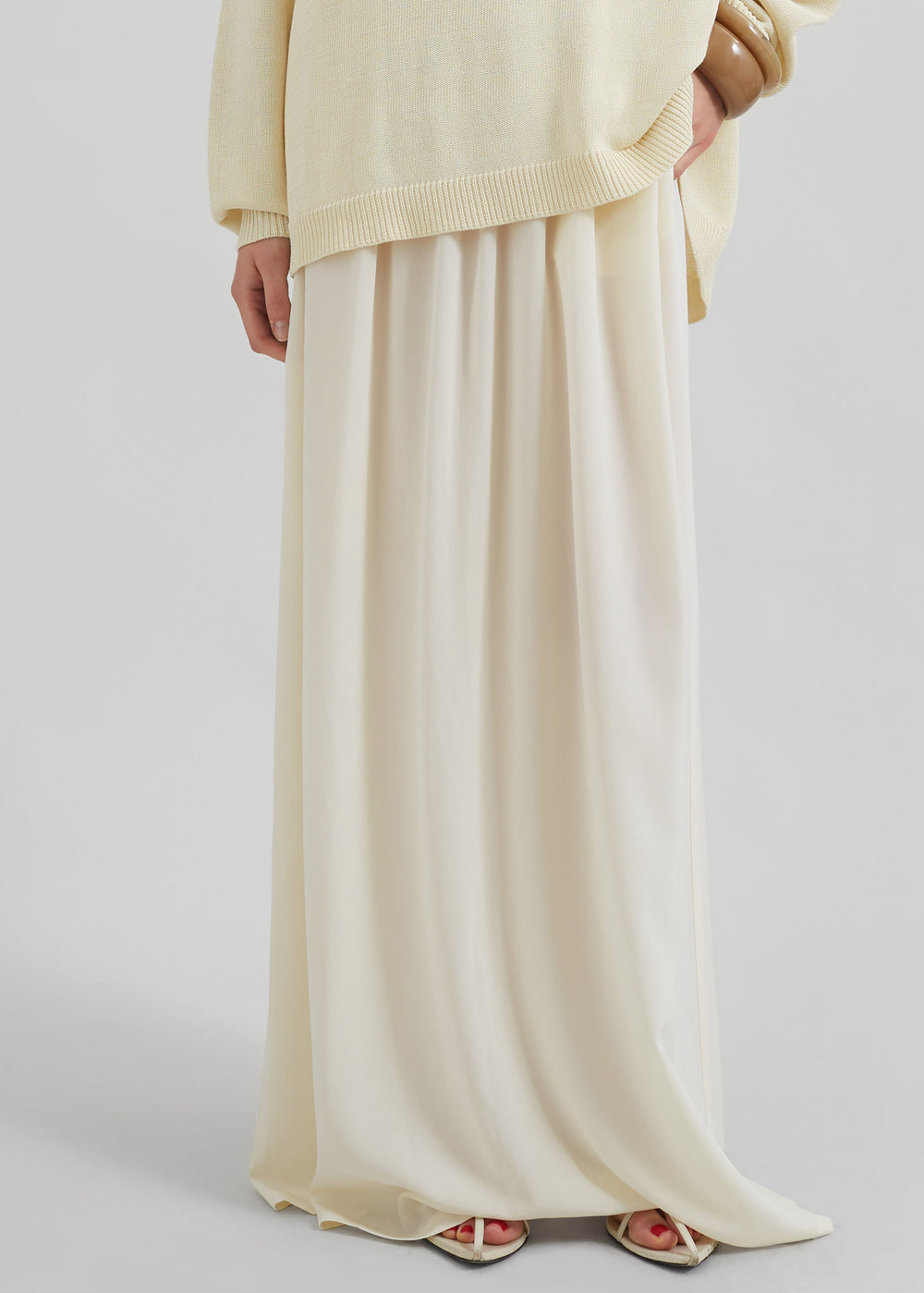Aeson Maxi Skirt - Pale Yellow - 1