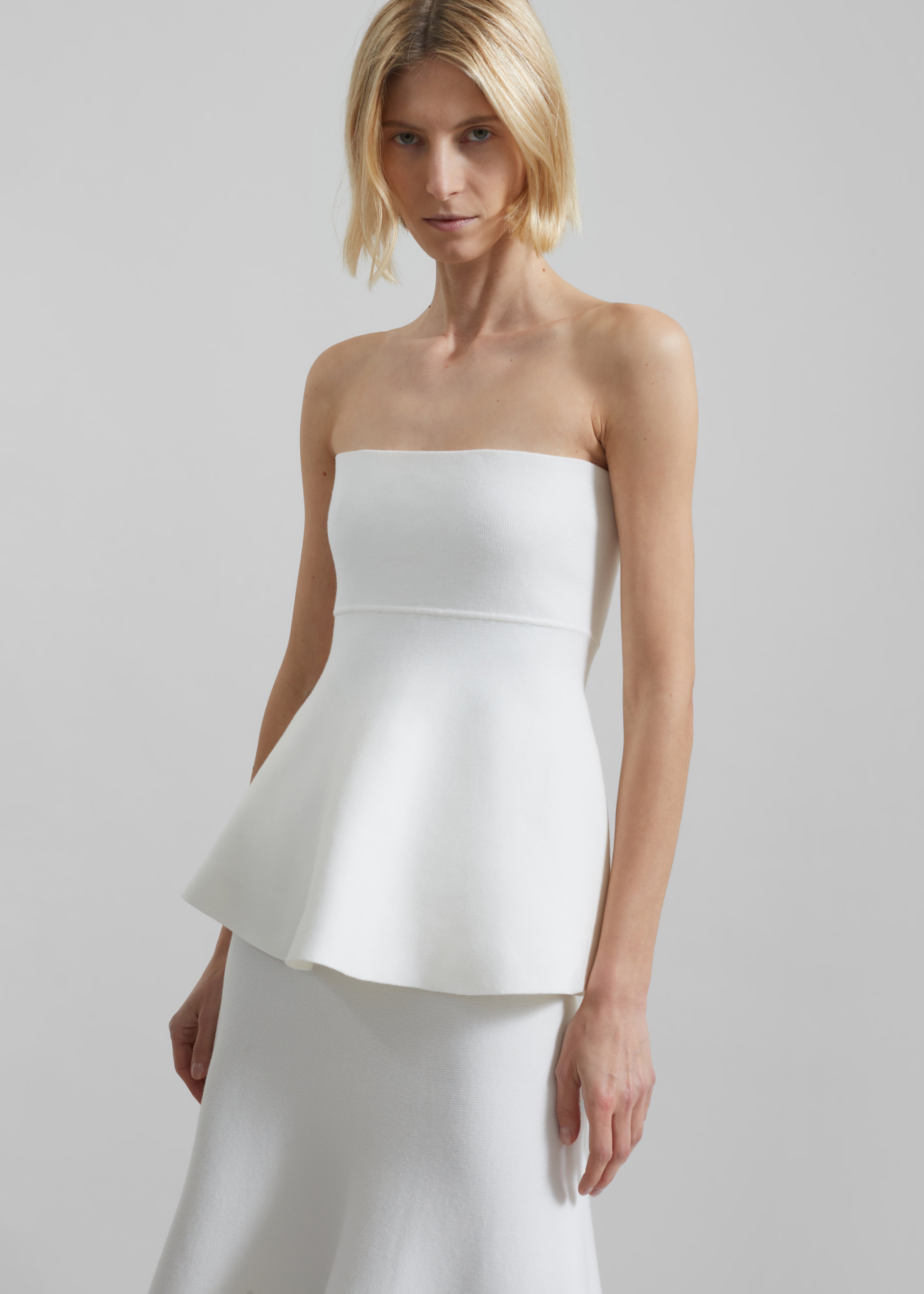 Agathe Knit Bustier - Off White - 2