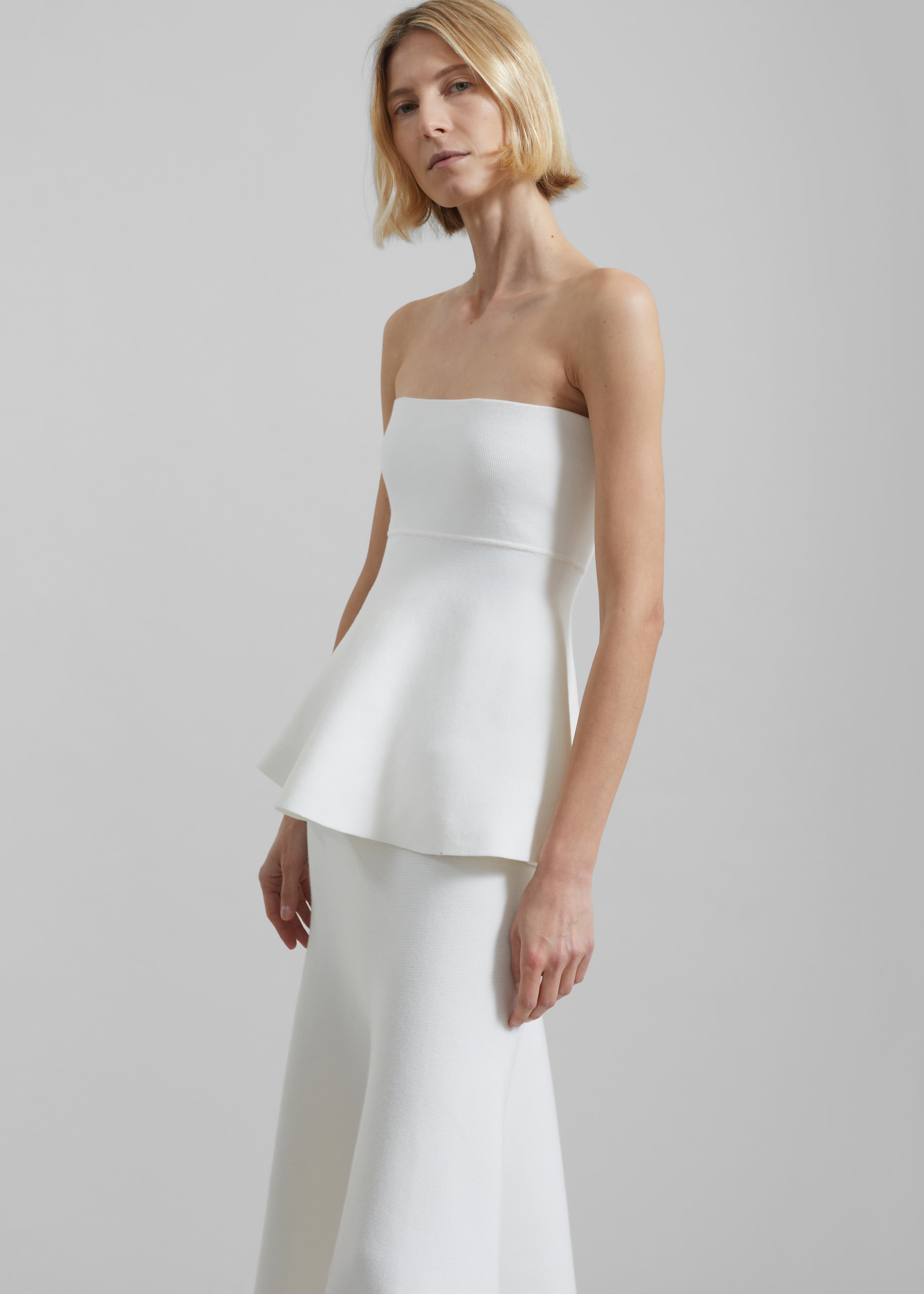 Agathe Knit Bustier - Off White