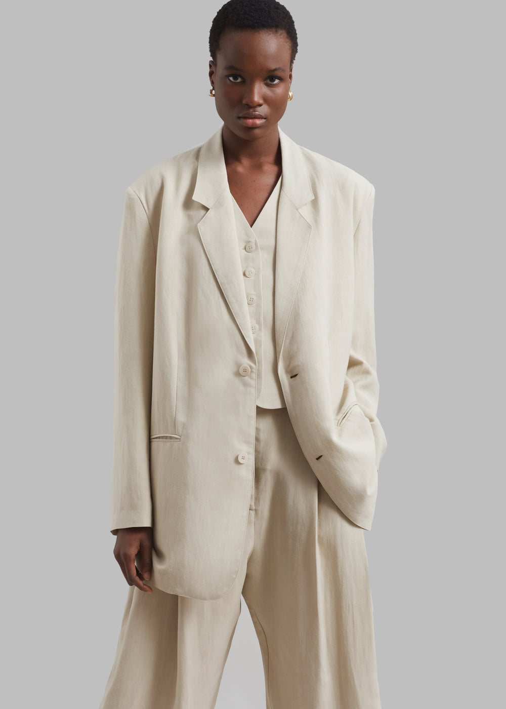 Aiden Blazer - Beige - 1