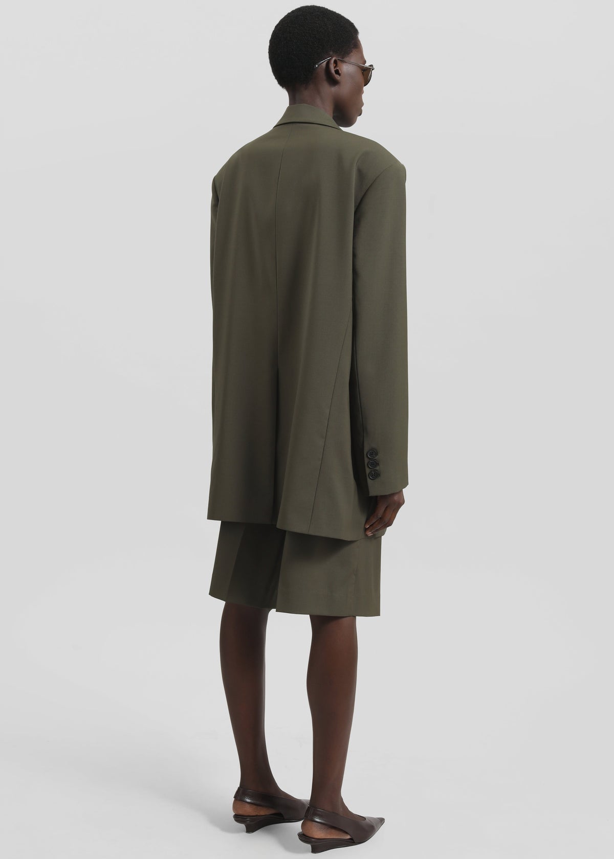 Aiden Wool Blend Blazer - Khaki - 9