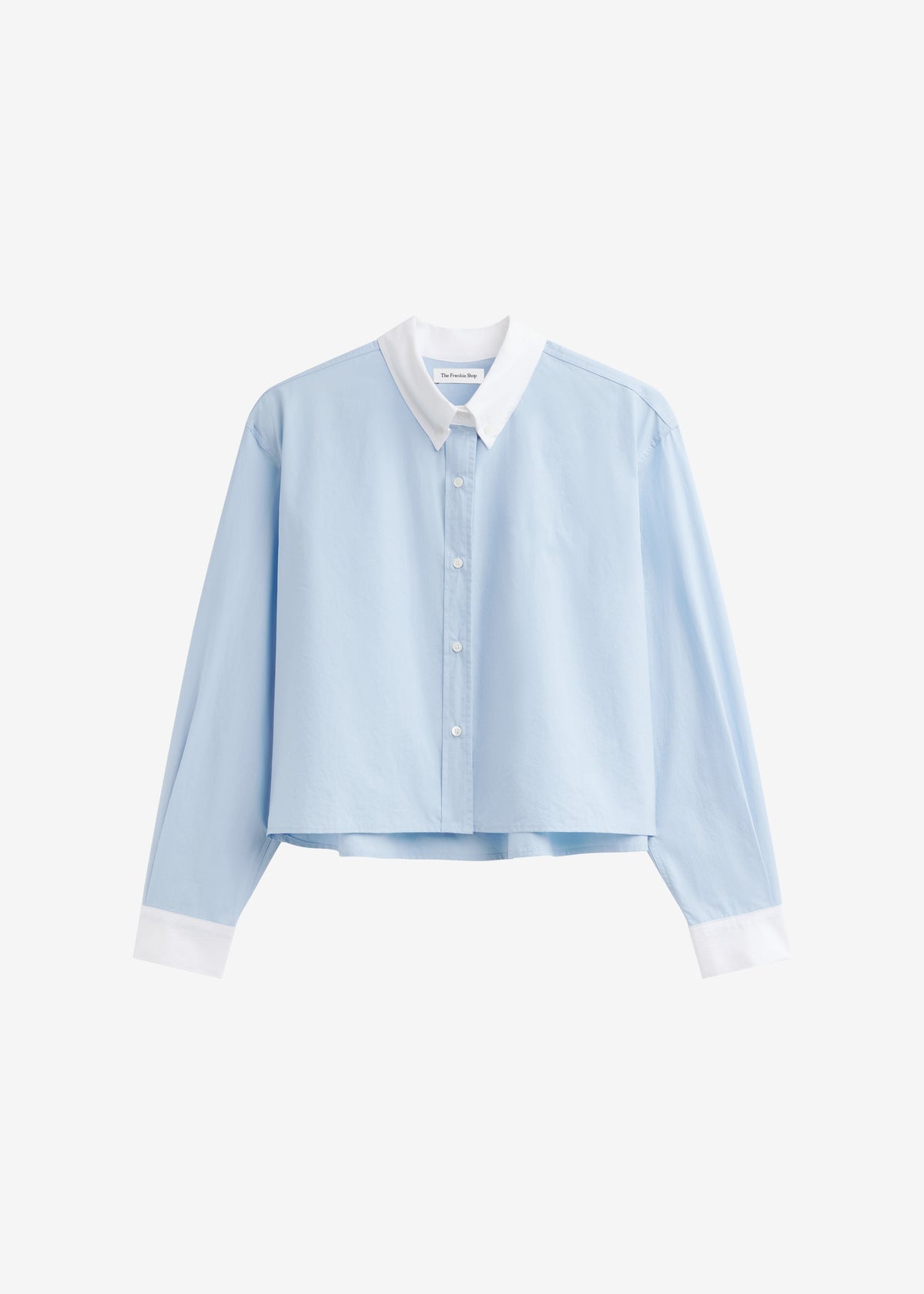 Aix Cropped Boxy Shirt - Sky Blue - 9