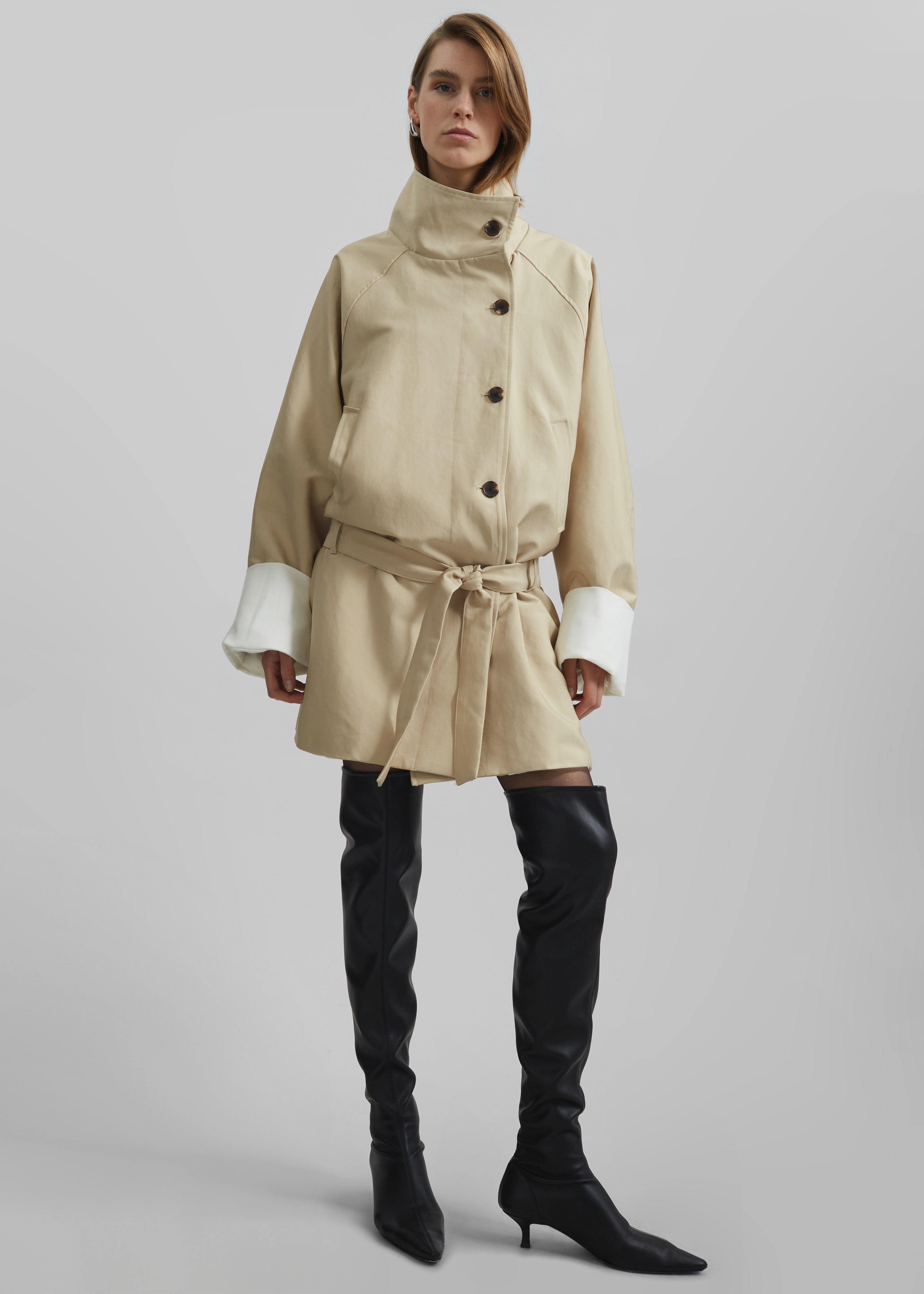 Alberta Short Trench - Beige - 5