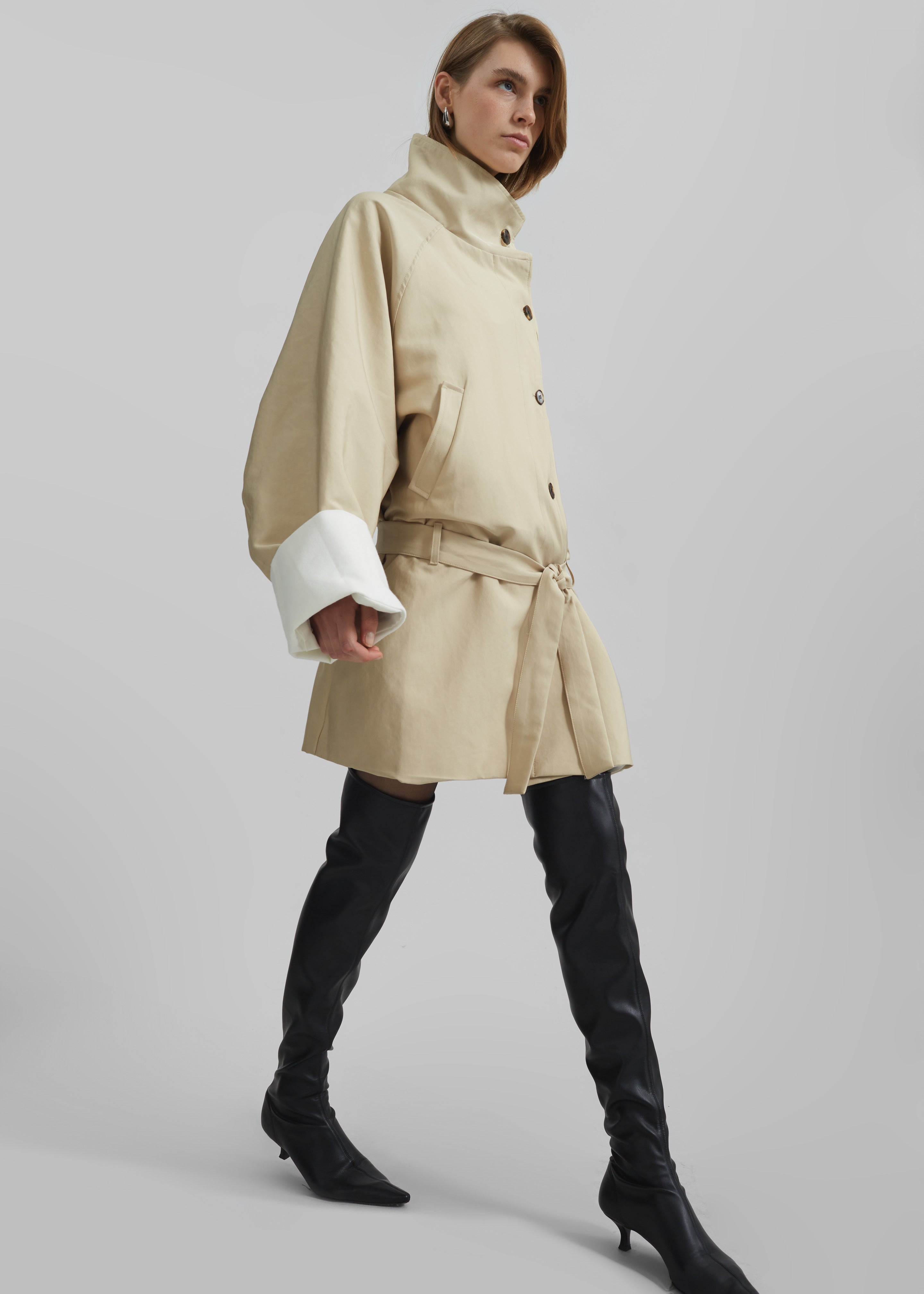 Alberta Short Trench - Beige - 1