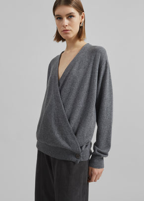 Albi Wrap Cardigan - Grey