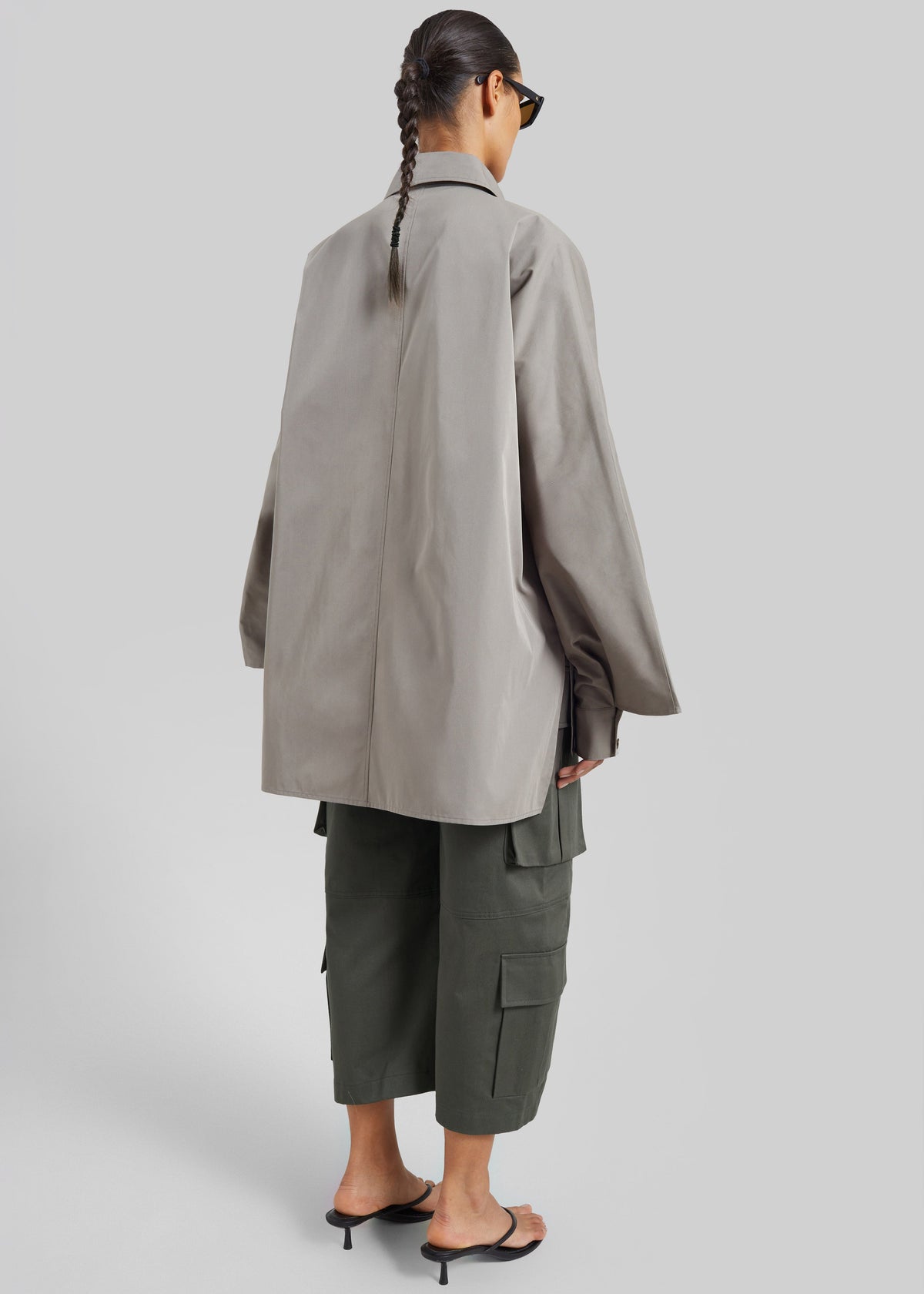 Alda Oversized Long Shirt - Taupe