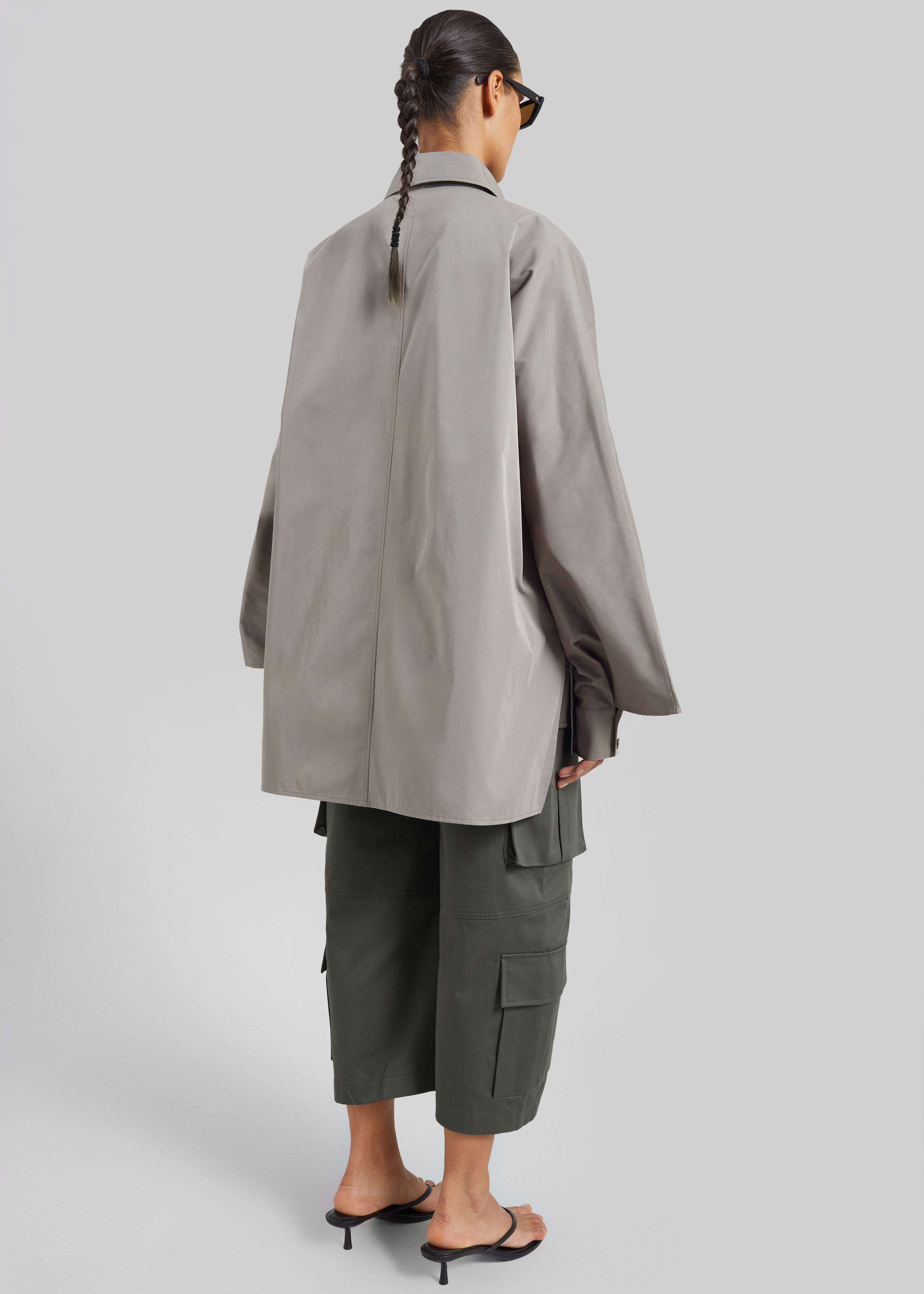 Alda Oversized Long Shirt - Taupe